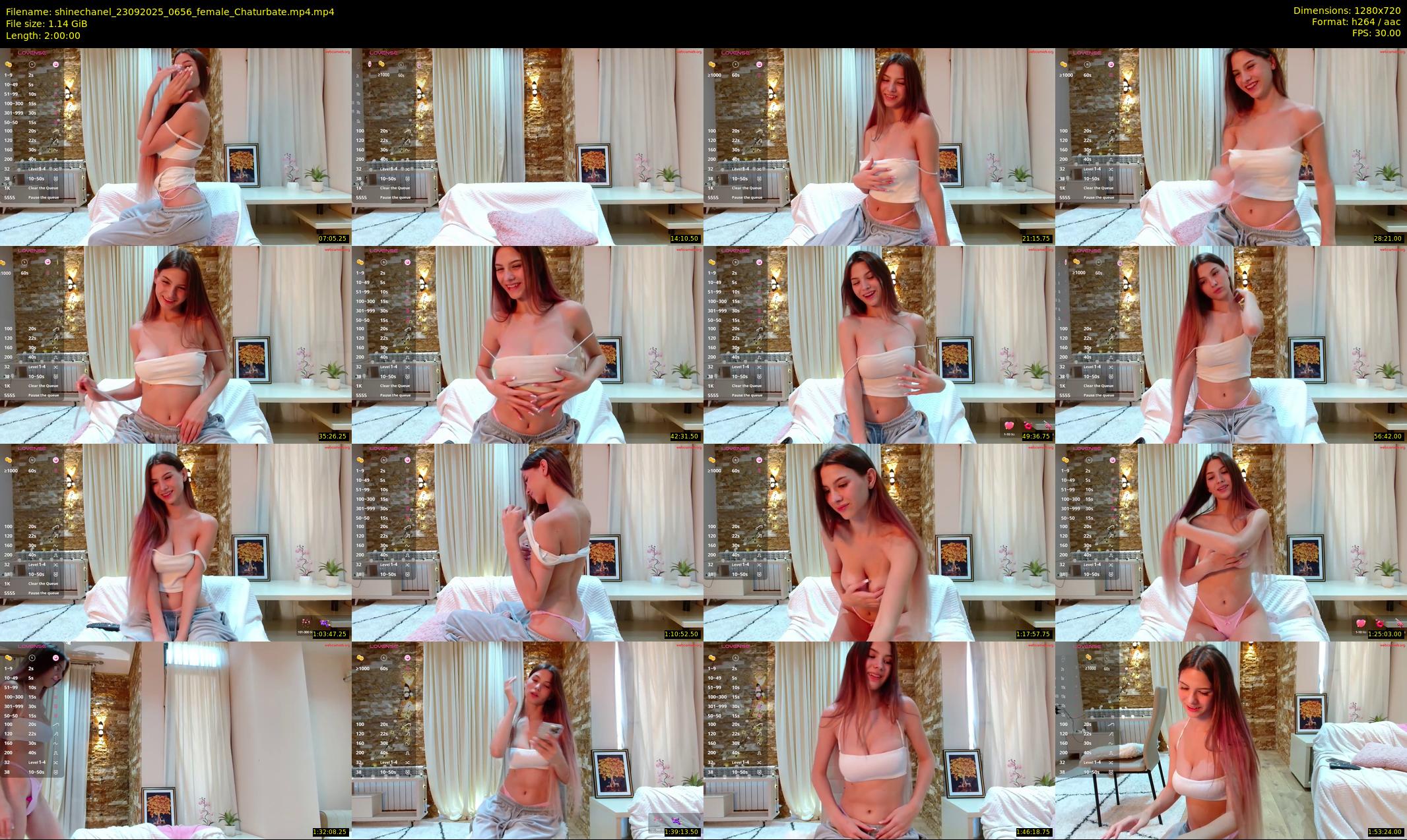 shinechanel — 120 minute Chaturbate female cam show recording, 720p, Sep 23, 2025