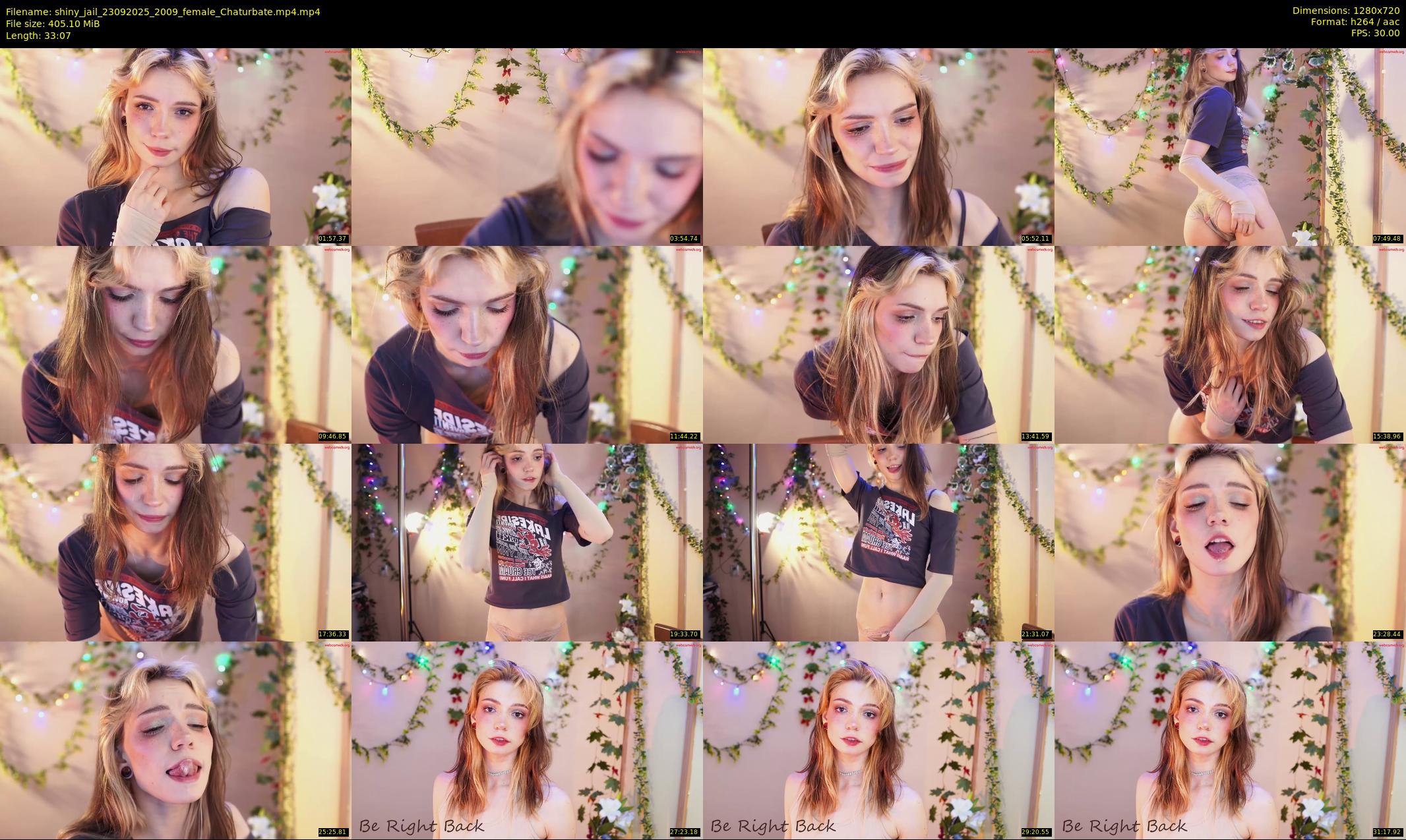 shiny_jail — 34 minute Chaturbate female cam show recording, 720p, Sep 23, 2025