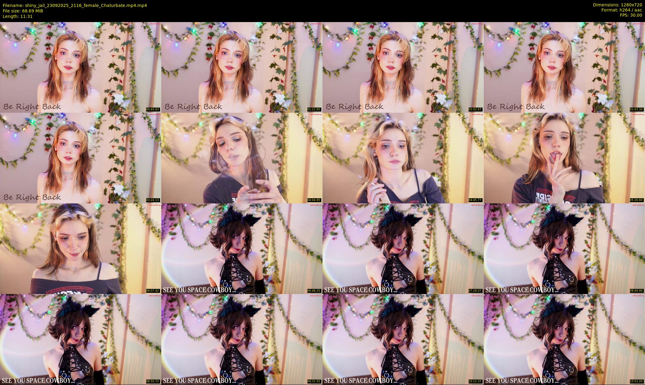 shiny_jail — 12 minute Chaturbate female cam show recording, 720p, Sep 23, 2025