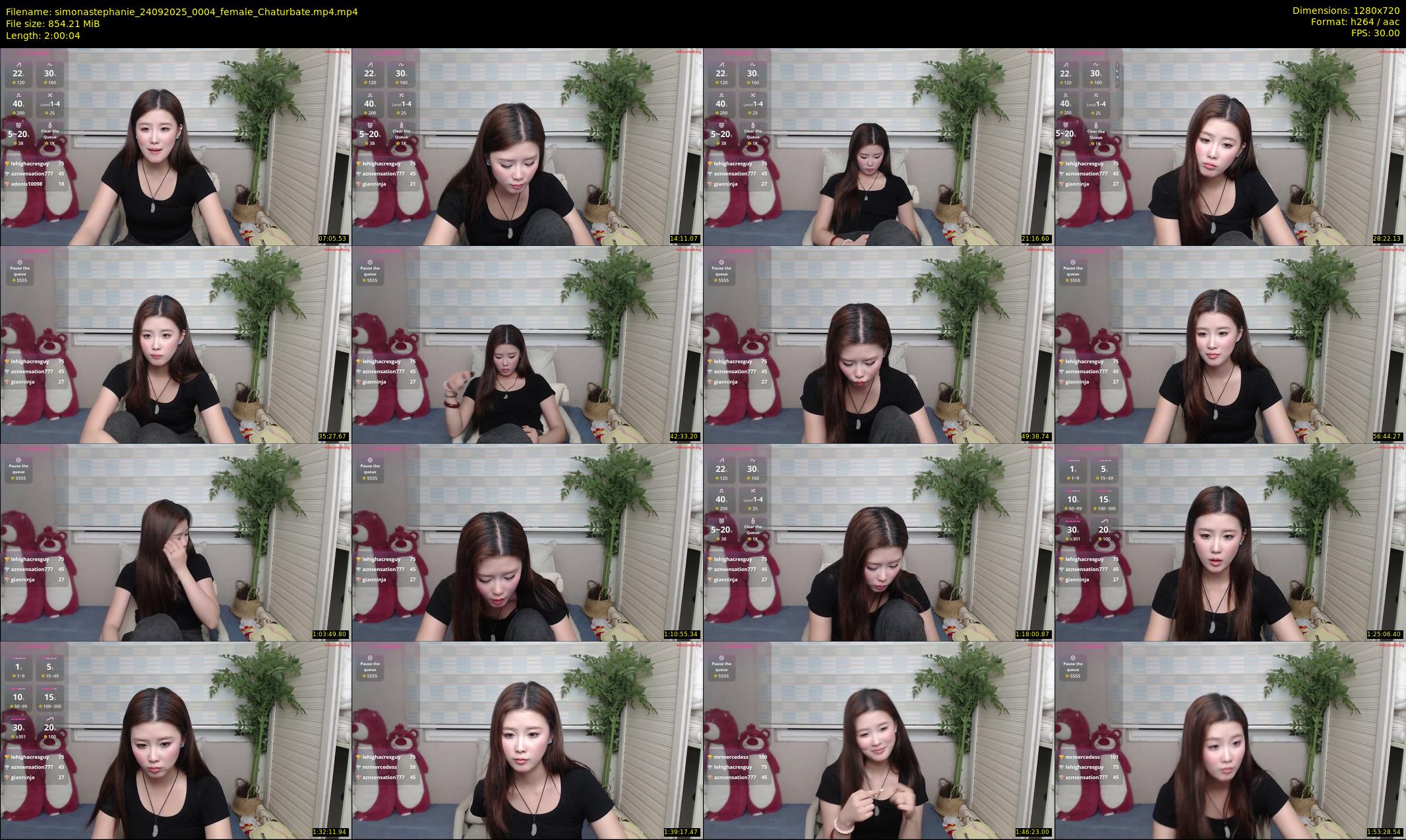 simonastephanie — 121 minute Chaturbate female cam show recording, 720p, Sep 24, 2025