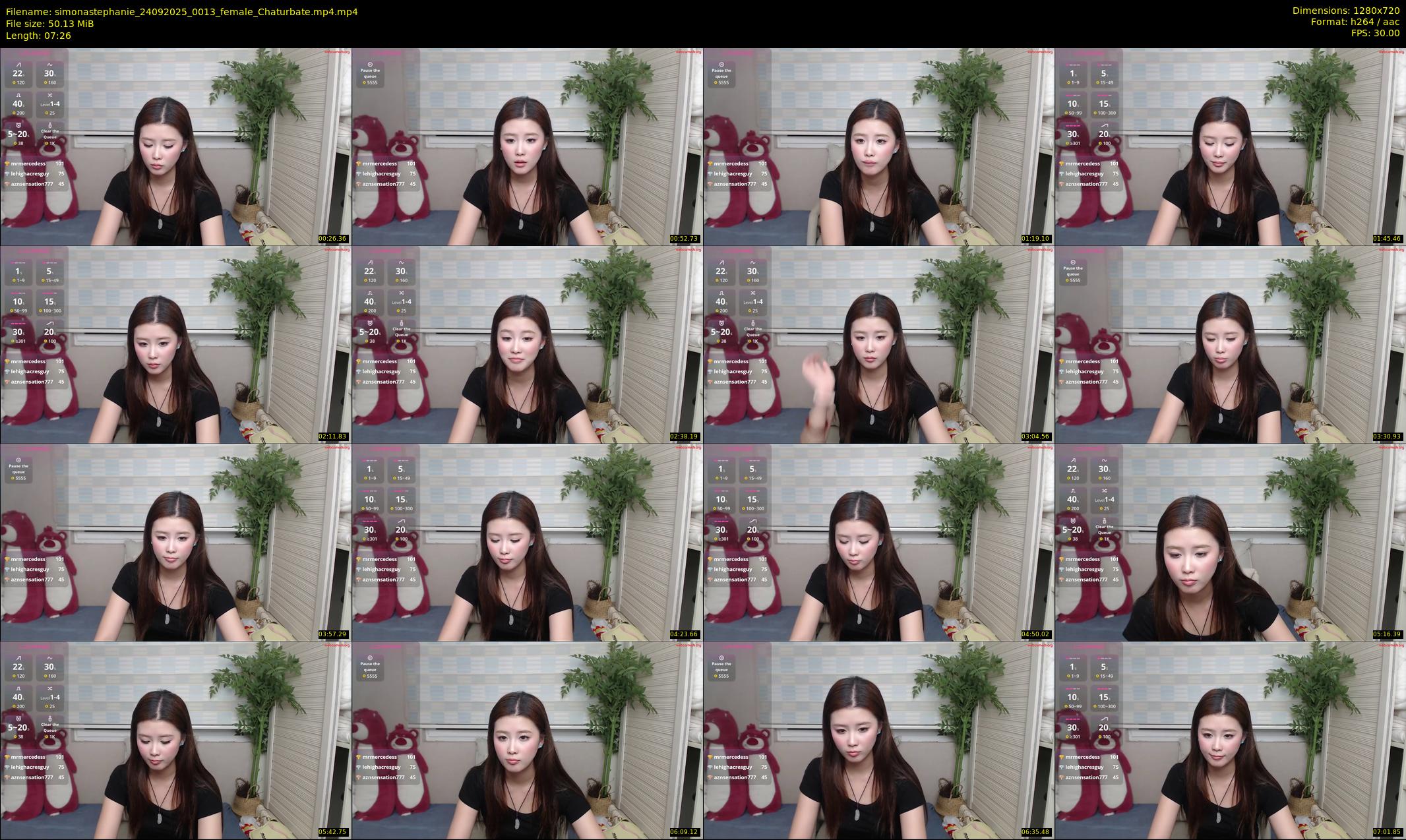 simonastephanie — 8 minute Chaturbate female cam show recording, 720p, Sep 24, 2025