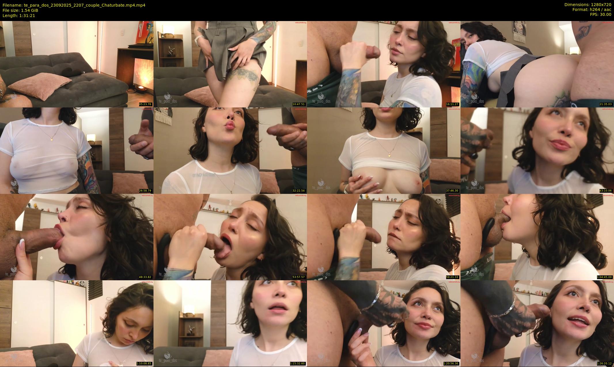 te_para_dos — 92 minute Chaturbate couple cam show recording, 720p, Sep 23, 2025