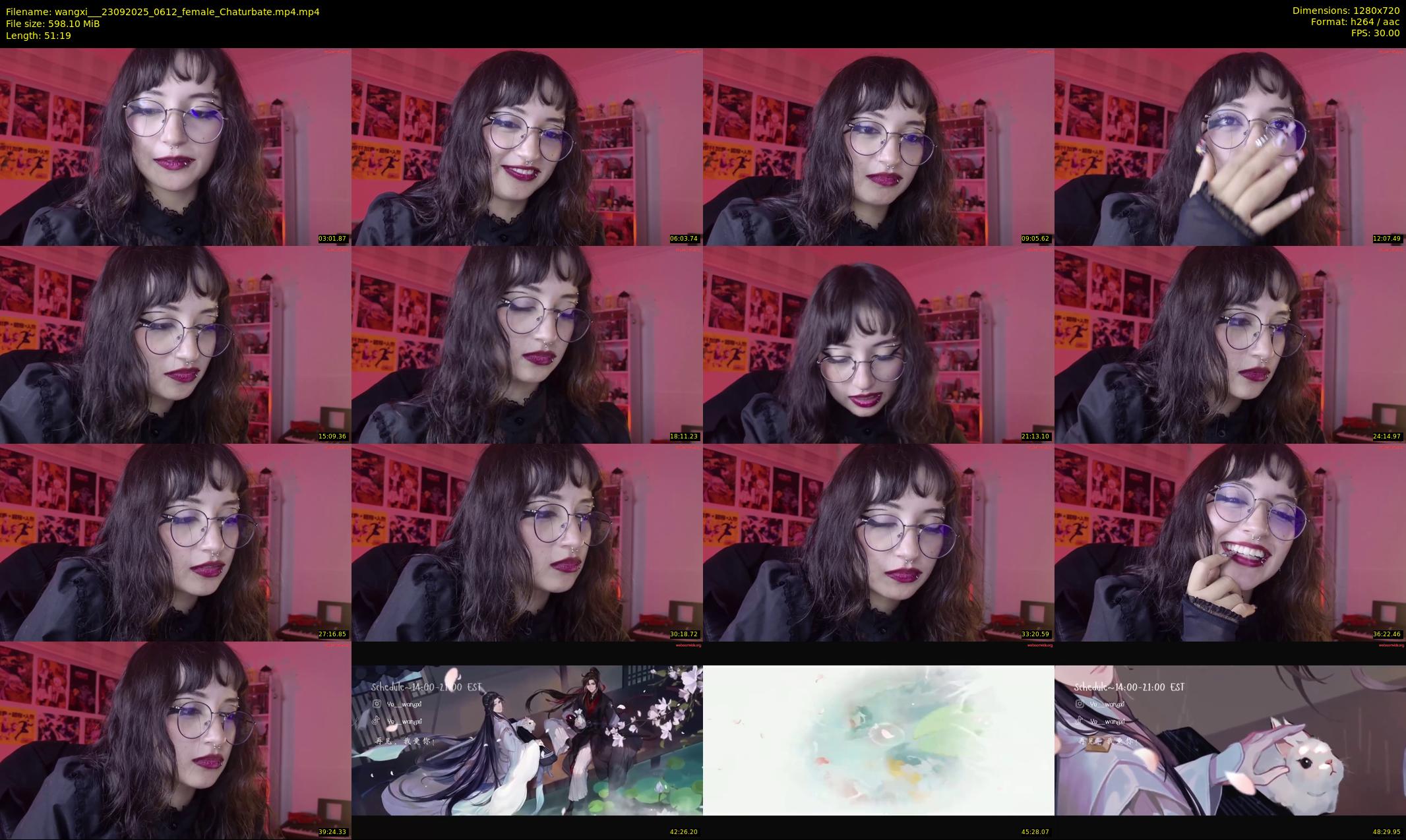 wangxi__ — 52 minute Chaturbate female cam show recording, 720p, Sep 23, 2025
