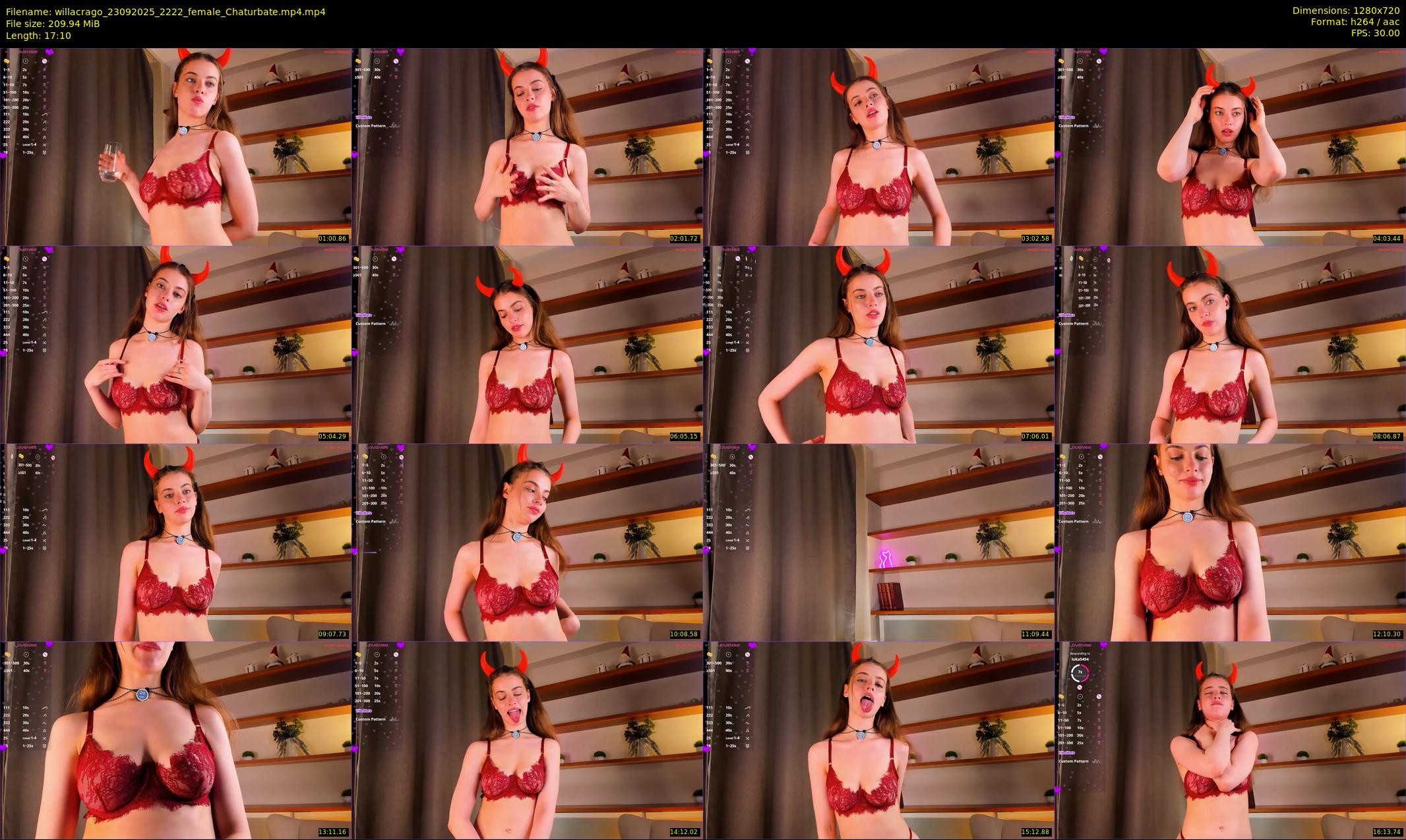 willacrago — 18 minute Chaturbate female cam show recording, 720p, Sep 23, 2025