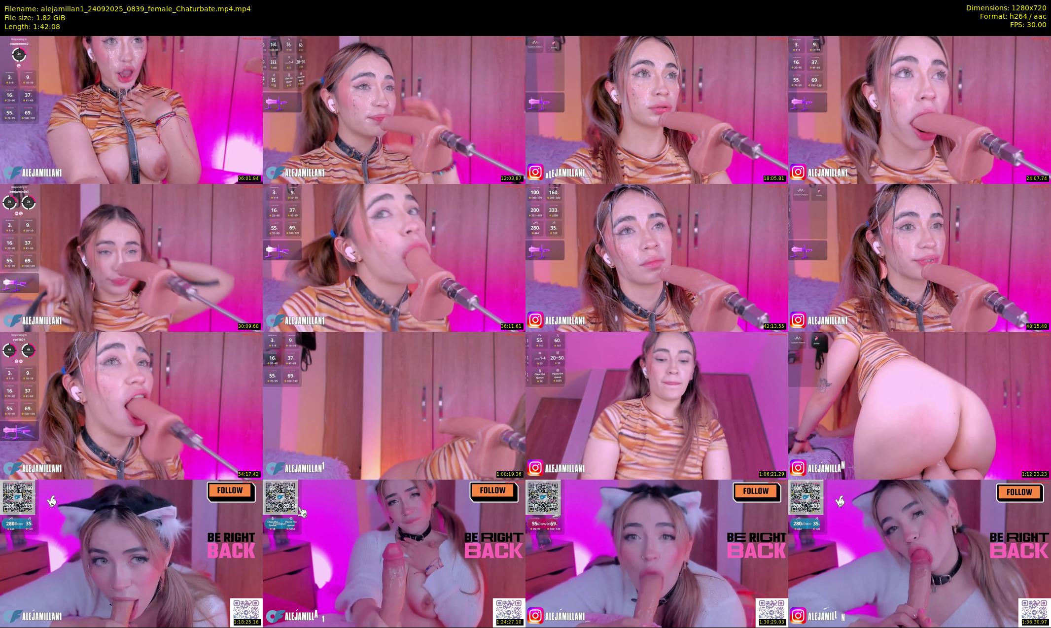alejamillan1 — 103 minute Chaturbate female cam show recording, 720p, Sep 24, 2025