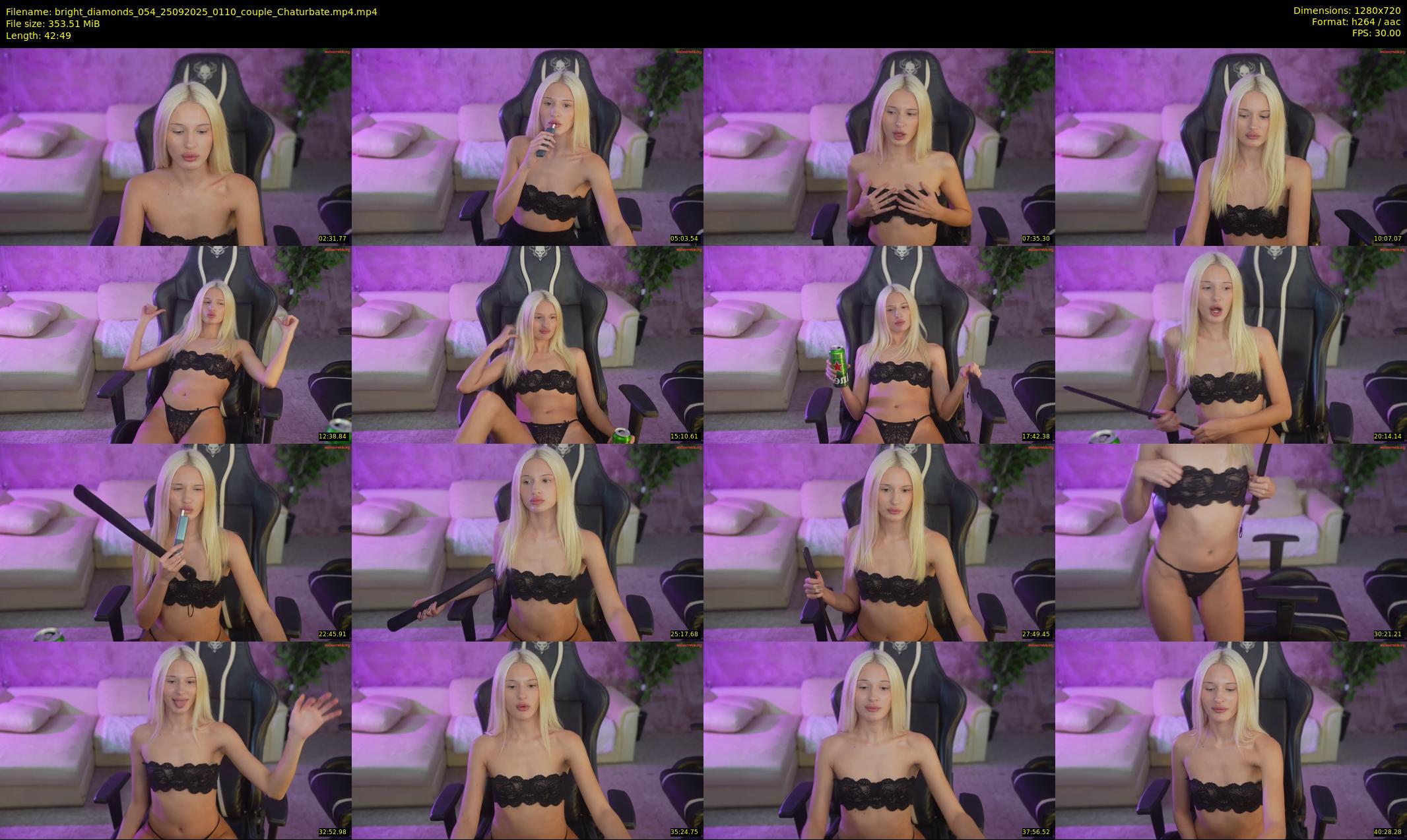 bright_diamonds_054 — 43 minute Chaturbate couple cam show recording, 720p, Sep 25, 2025