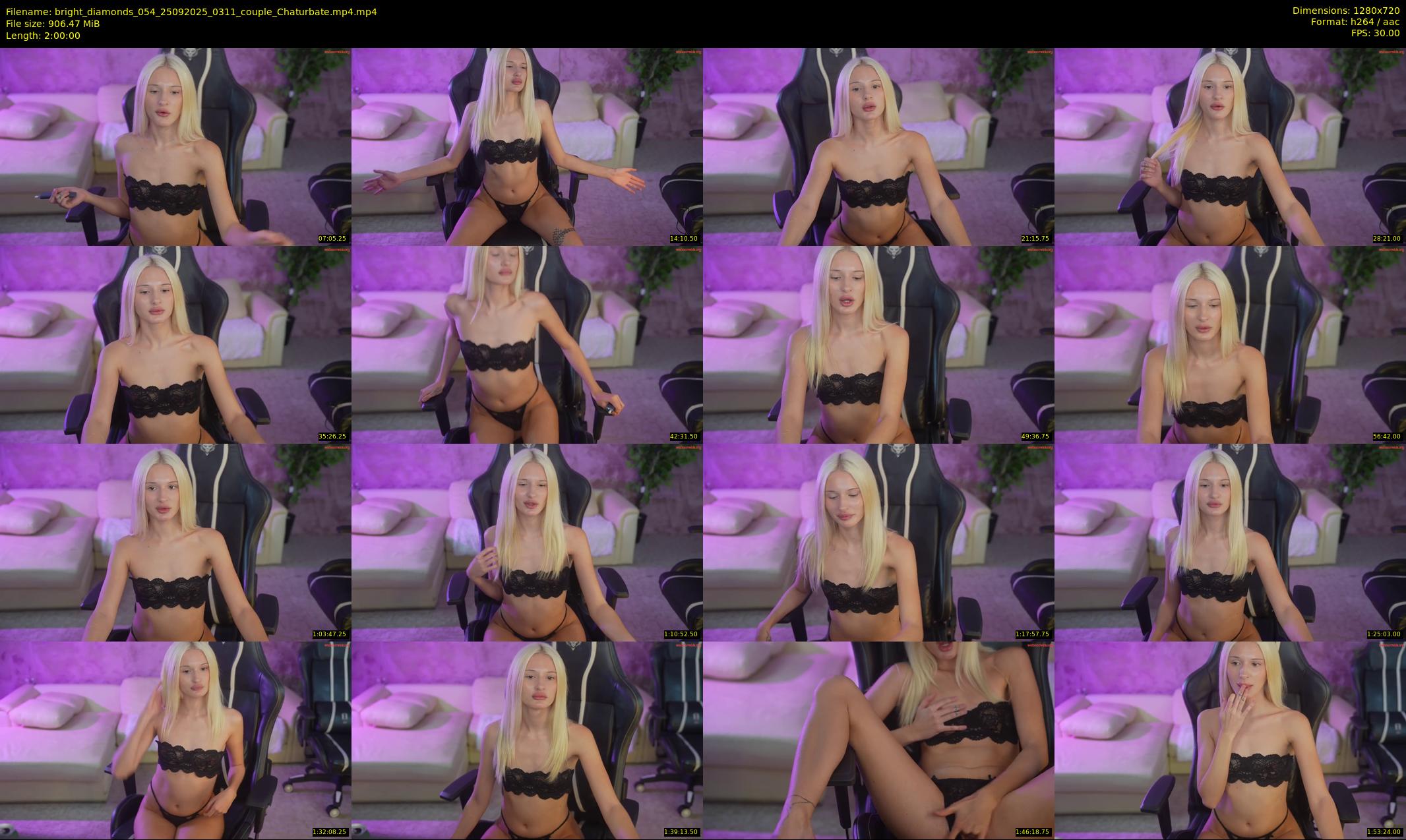 bright_diamonds_054 — 120 minute Chaturbate couple cam show recording, 720p, Sep 25, 2025