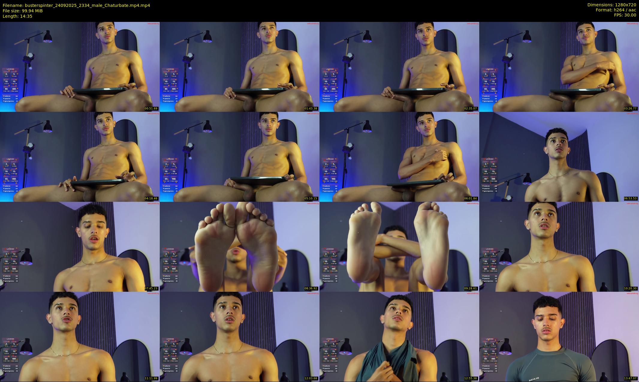 busterspinter — 15 minute Chaturbate male cam show recording, 720p, Sep 24, 2025