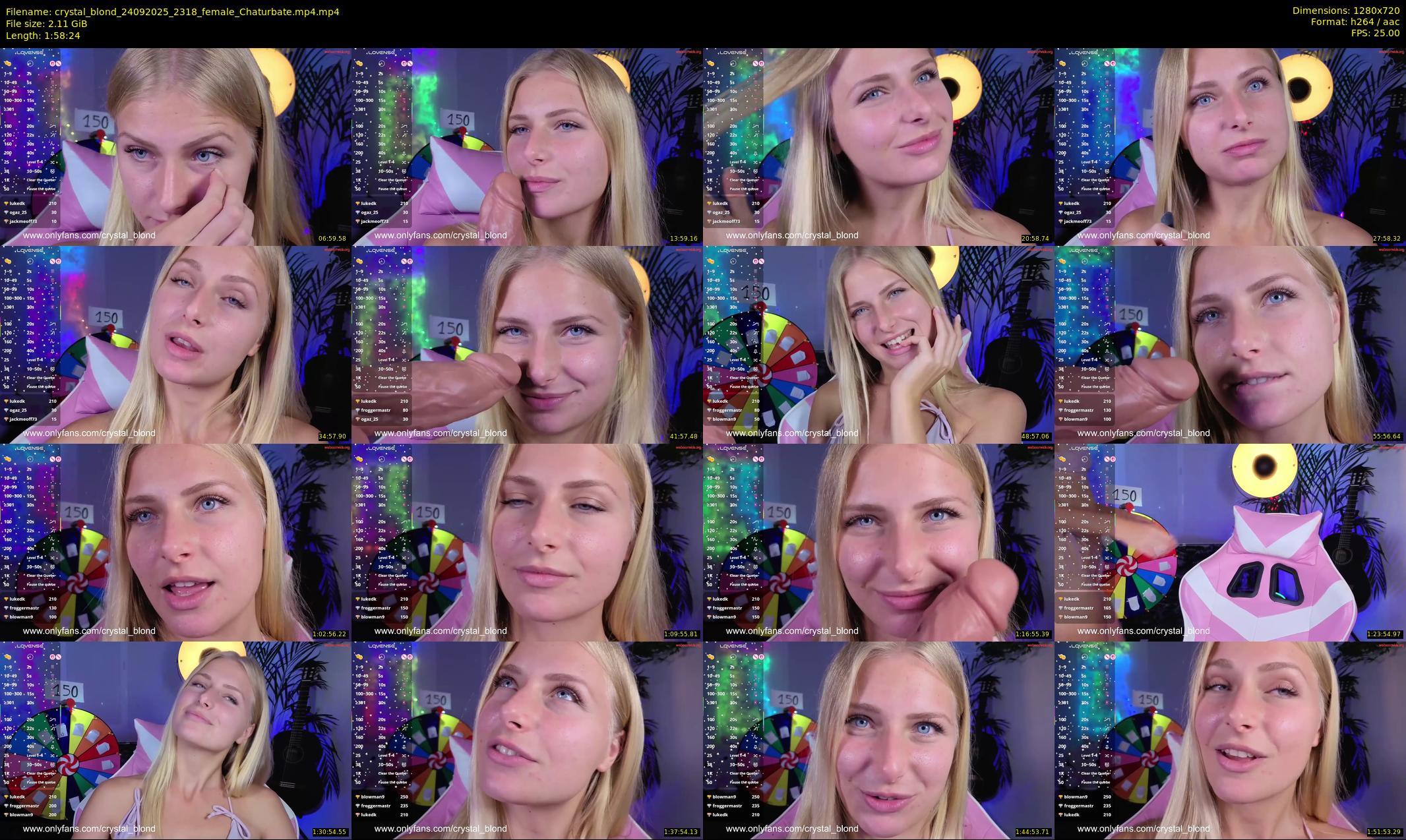 crystal_blond — 119 minute Chaturbate female cam show recording, 720p, Sep 24, 2025