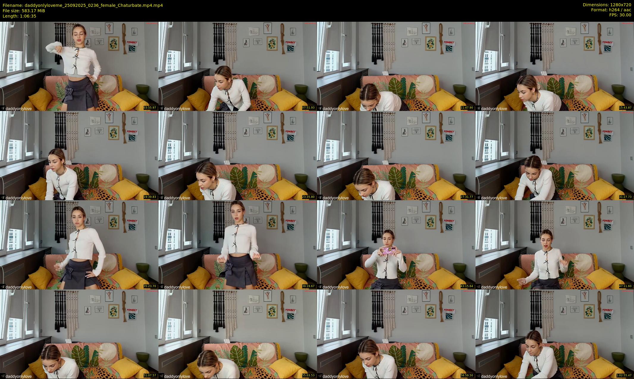 daddyonlyloveme — 67 minute Chaturbate female cam show recording, 720p, Sep 25, 2025