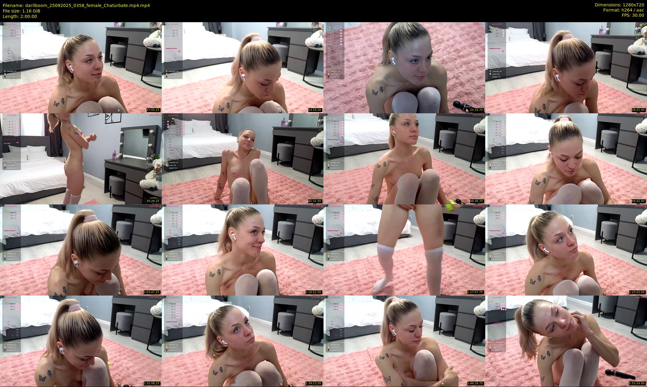 darilboom — 120 minute Chaturbate female cam show recording, 720p, Sep 25, 2025
