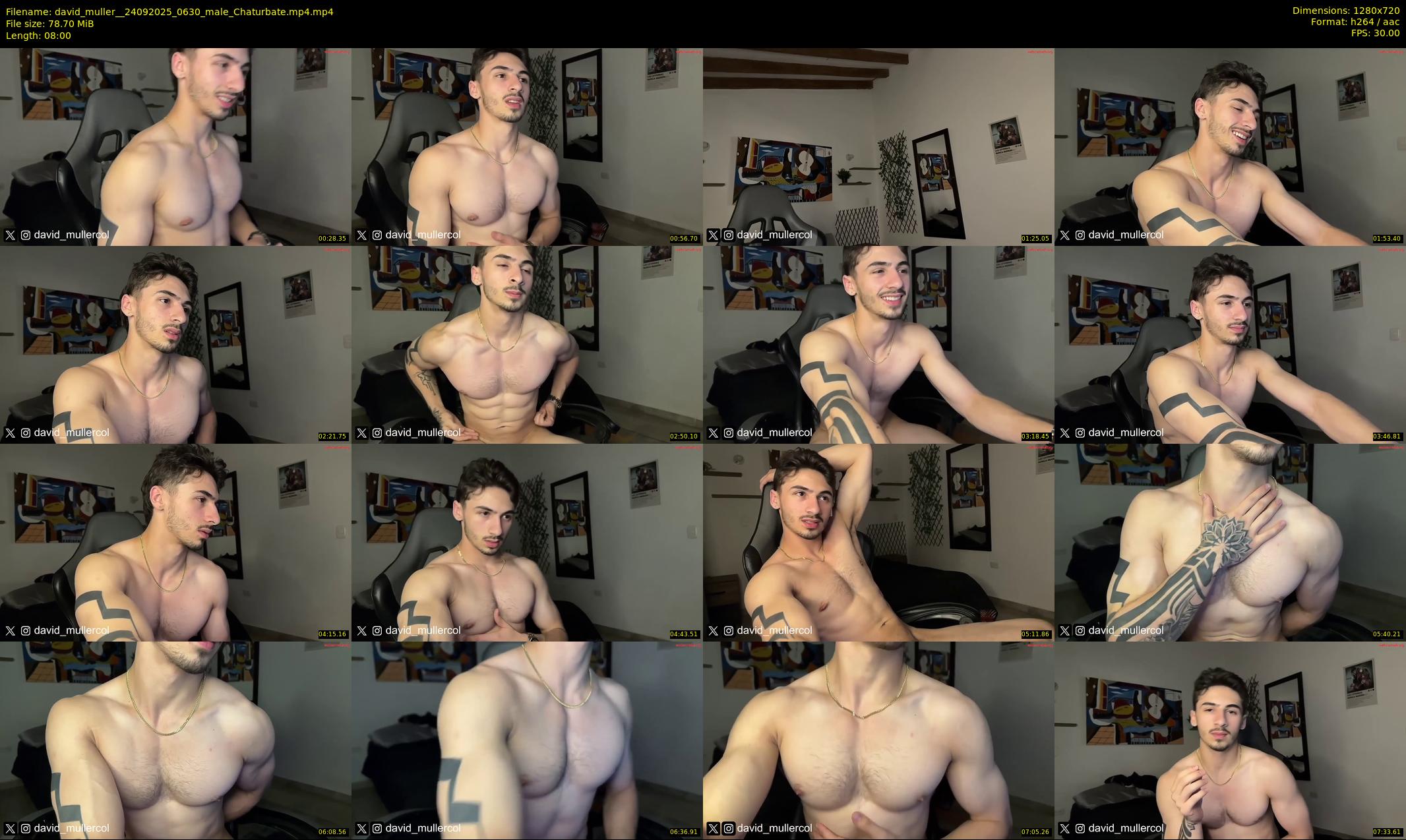 david_muller_ — 8 minute Chaturbate male cam show recording, 720p, Sep 24, 2025