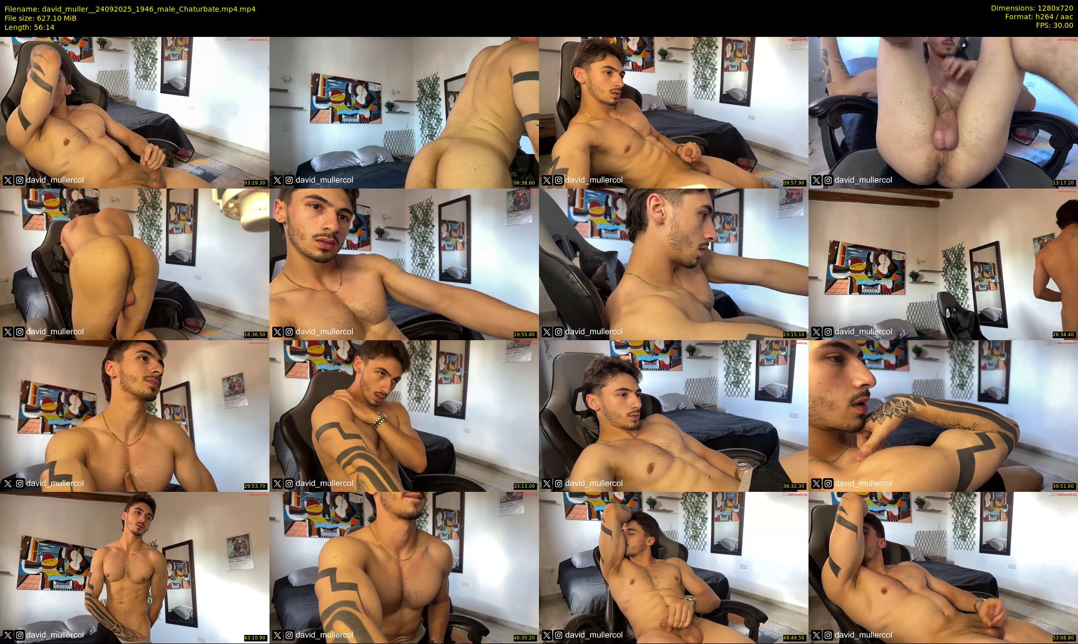 david_muller_ — 57 minute Chaturbate male cam show recording, 720p, Sep 24, 2025