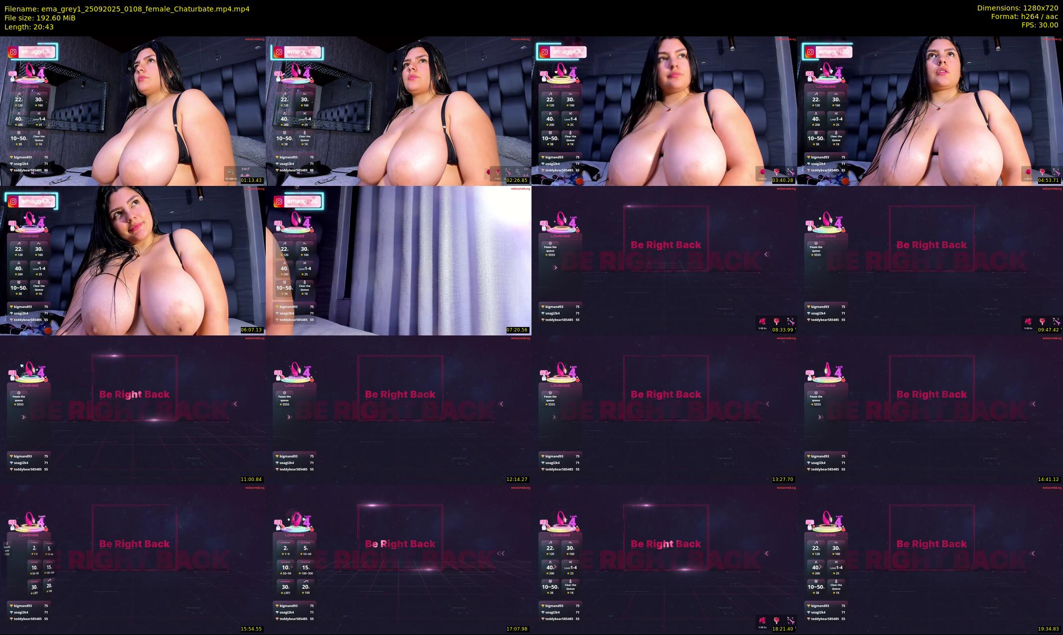 ema_grey1 — 21 minute Chaturbate female cam show recording, 720p, Sep 25, 2025