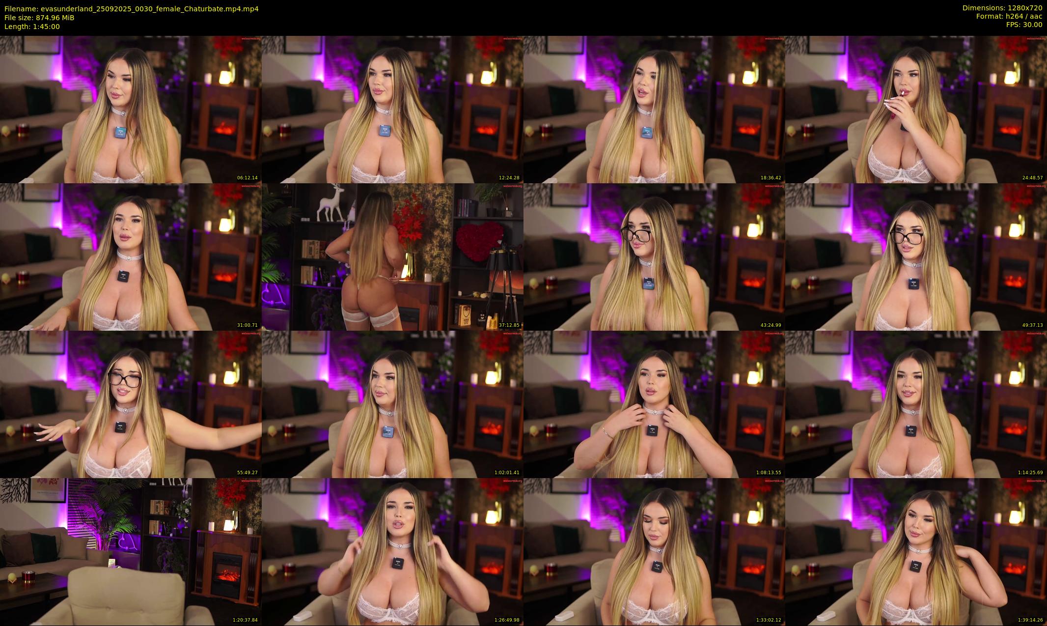 evasunderland — 105 minute Chaturbate female cam show recording, 720p, Sep 25, 2025