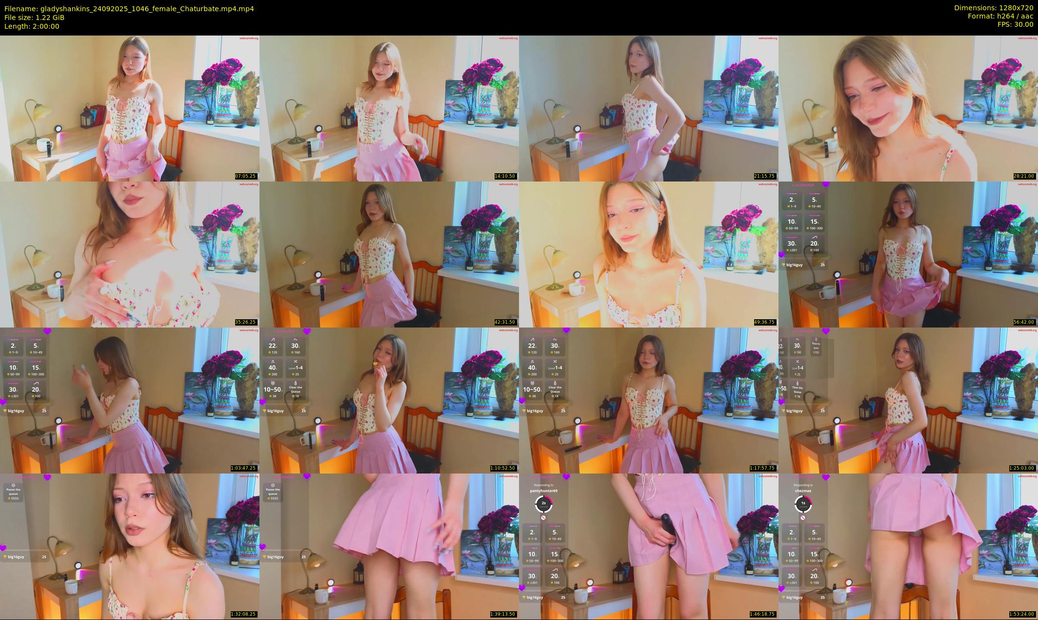 gladyshankins — 120 minute Chaturbate female cam show recording, 720p, Sep 24, 2025