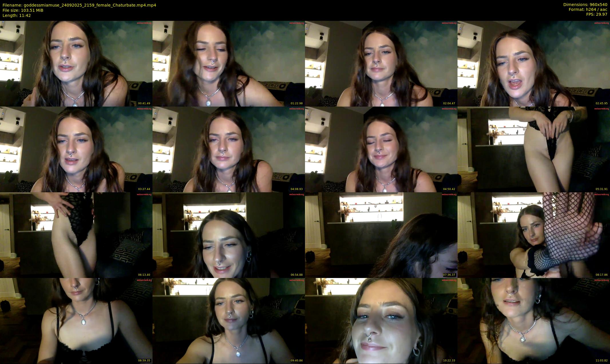 goddessmiamuse — 12 minute Chaturbate female cam show recording, 480p, Sep 24, 2025