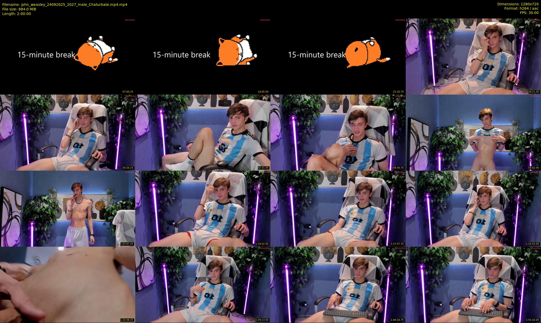 john_weasley — 120 minute Chaturbate male cam show recording, 720p, Sep 24, 2025