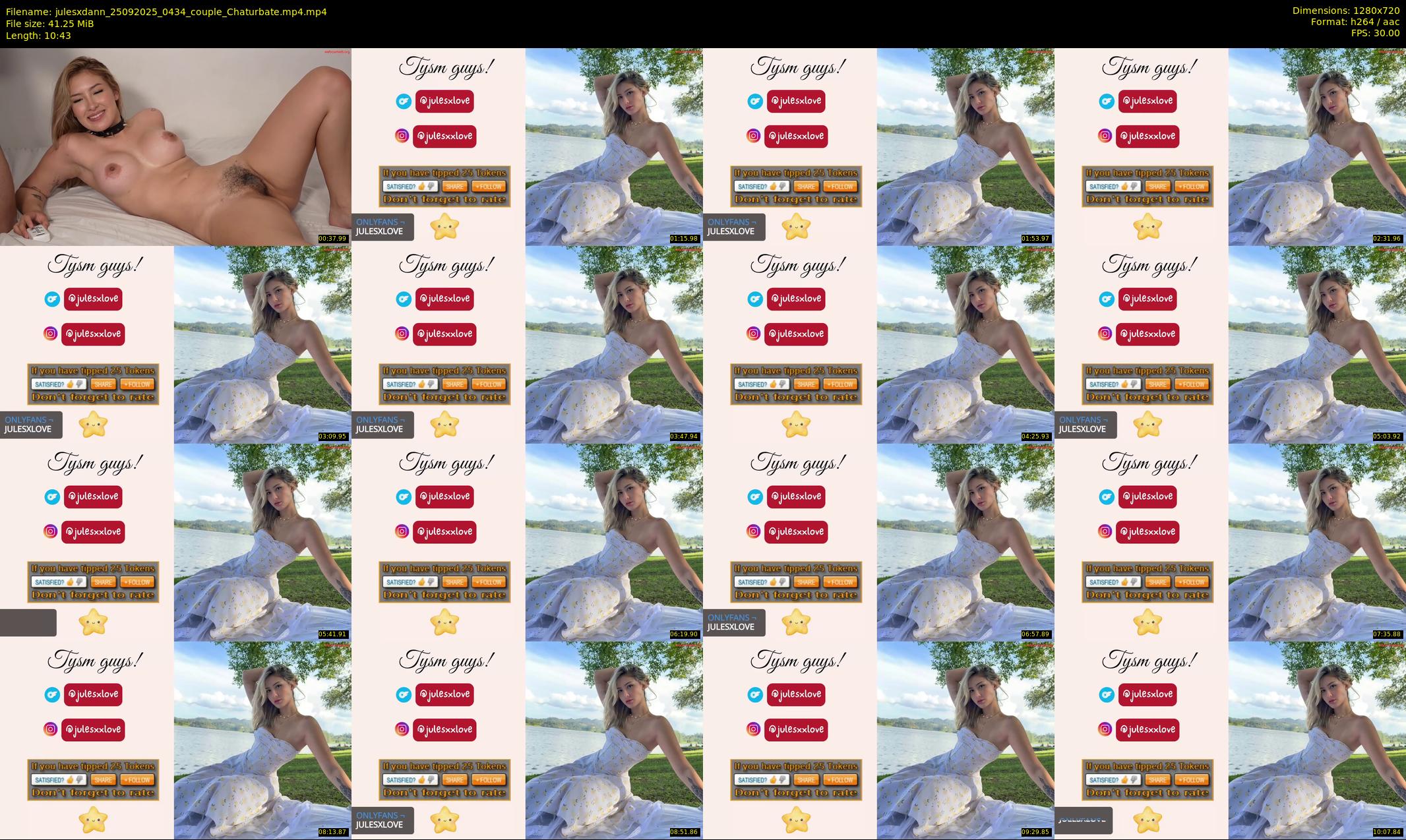 julesxdann — 11 minute Chaturbate couple cam show recording, 720p, Sep 25, 2025