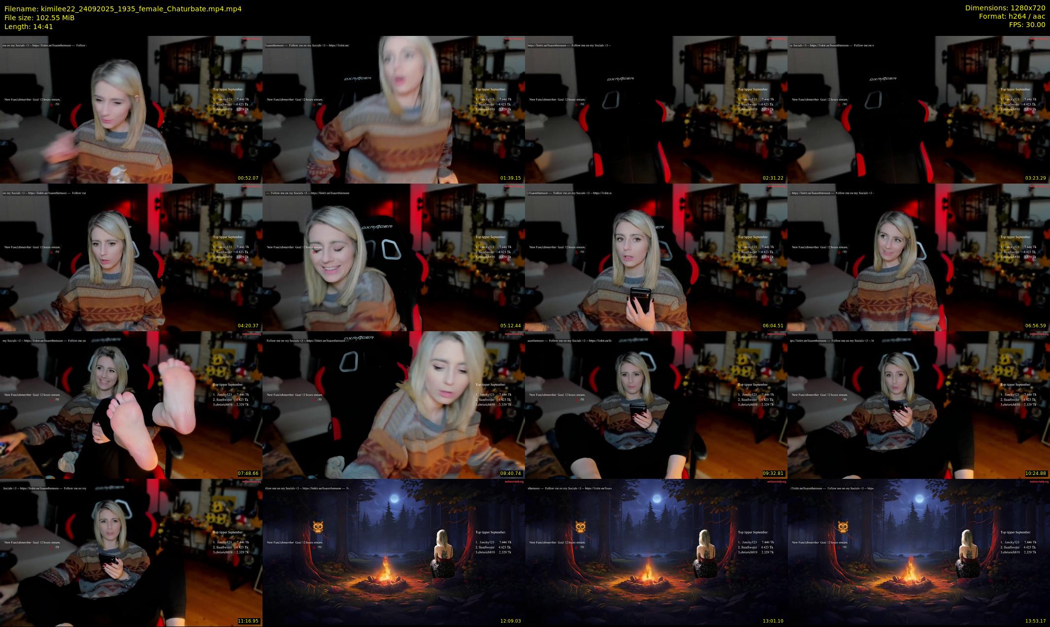 kimilee22 — 15 minute Chaturbate female cam show recording, 720p, Sep 24, 2025
