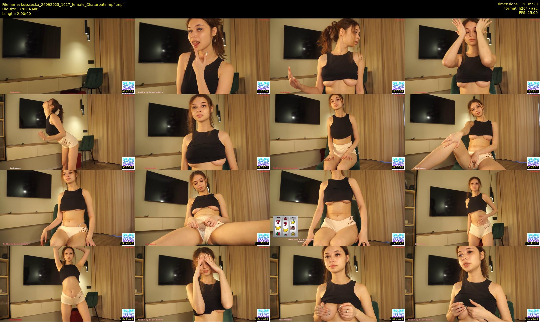 kusssecka — 120 minute Chaturbate female cam show recording, 720p, Sep 24, 2025