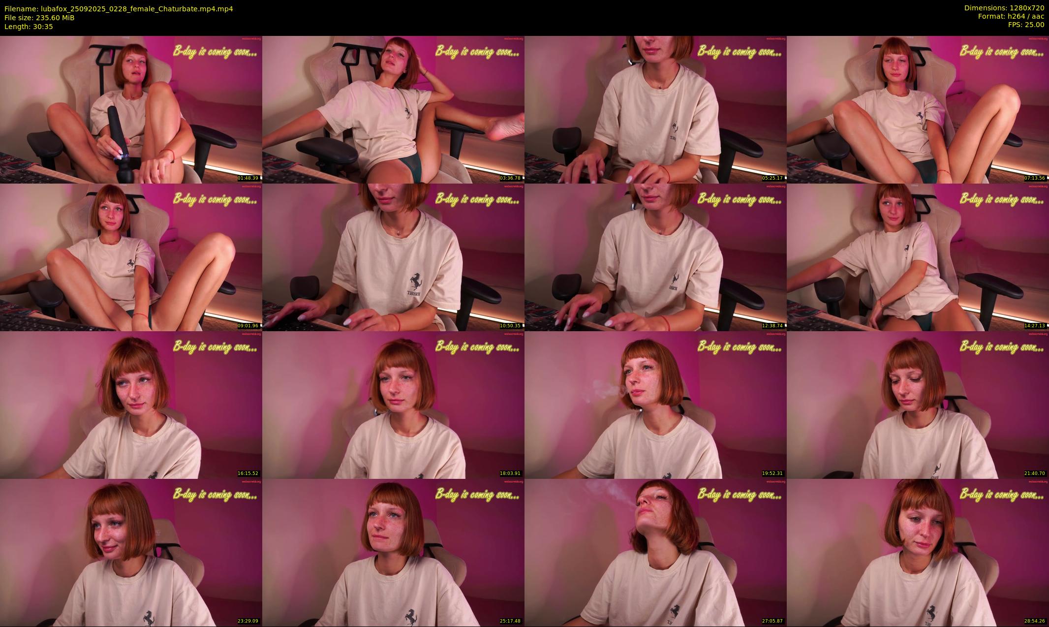 lubafox — 31 minute Chaturbate female cam show recording, 720p, Sep 25, 2025