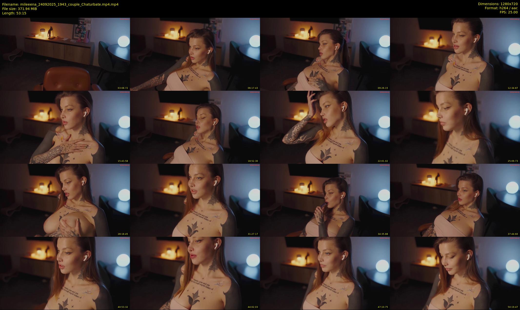 mileeena — 54 minute Chaturbate female cam show recording, 720p, Sep 24, 2025