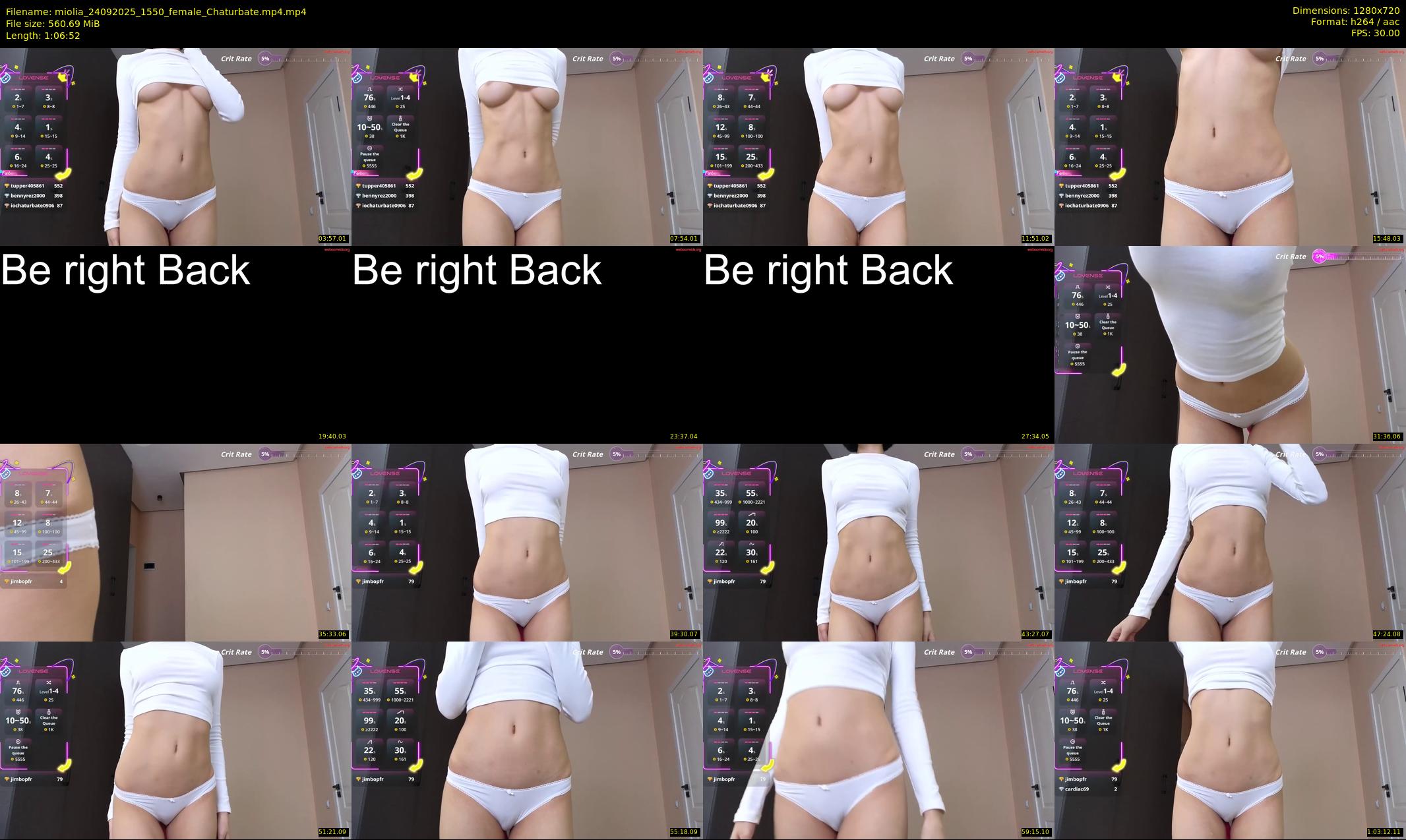 miolia — 67 minute Chaturbate female cam show recording, 720p, Sep 24, 2025