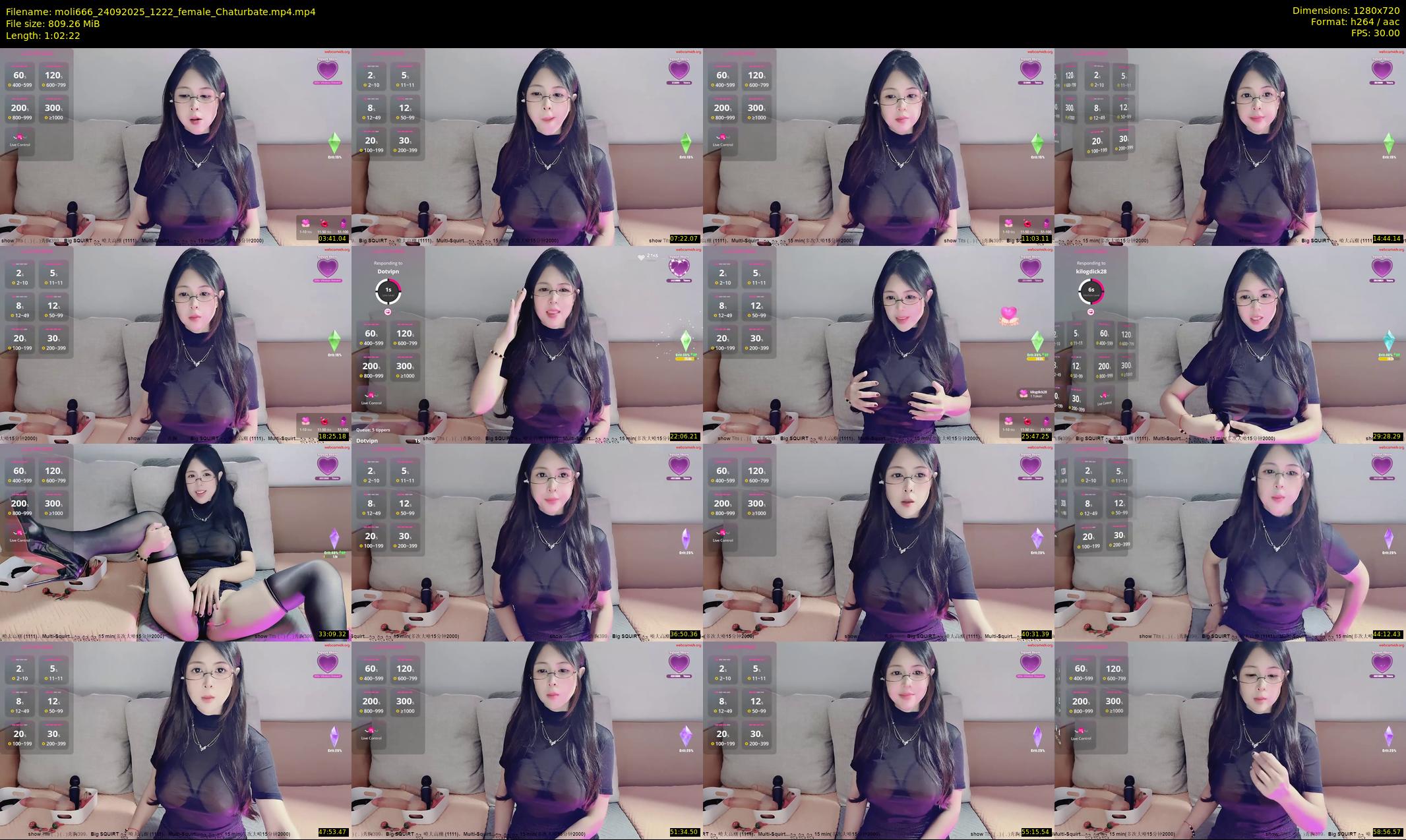 moli666 — 63 minute Chaturbate female cam show recording, 720p, Sep 24, 2025