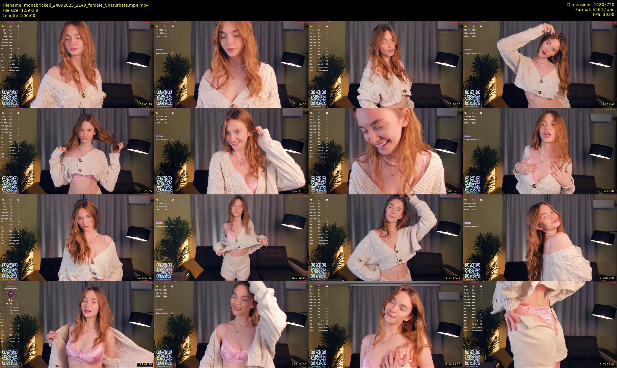 monabrickell — 120 minute Chaturbate female cam show recording, 720p, Sep 24, 2025