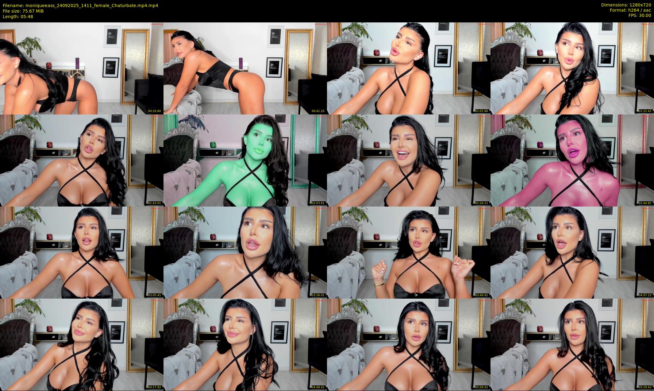 moniqueeass — 6 minute Chaturbate female cam show recording, 720p, Sep 24, 2025
