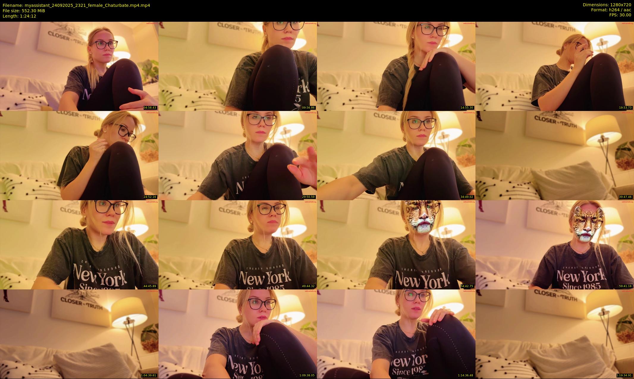 myassistant — 85 minute Chaturbate female cam show recording, 720p, Sep 24, 2025