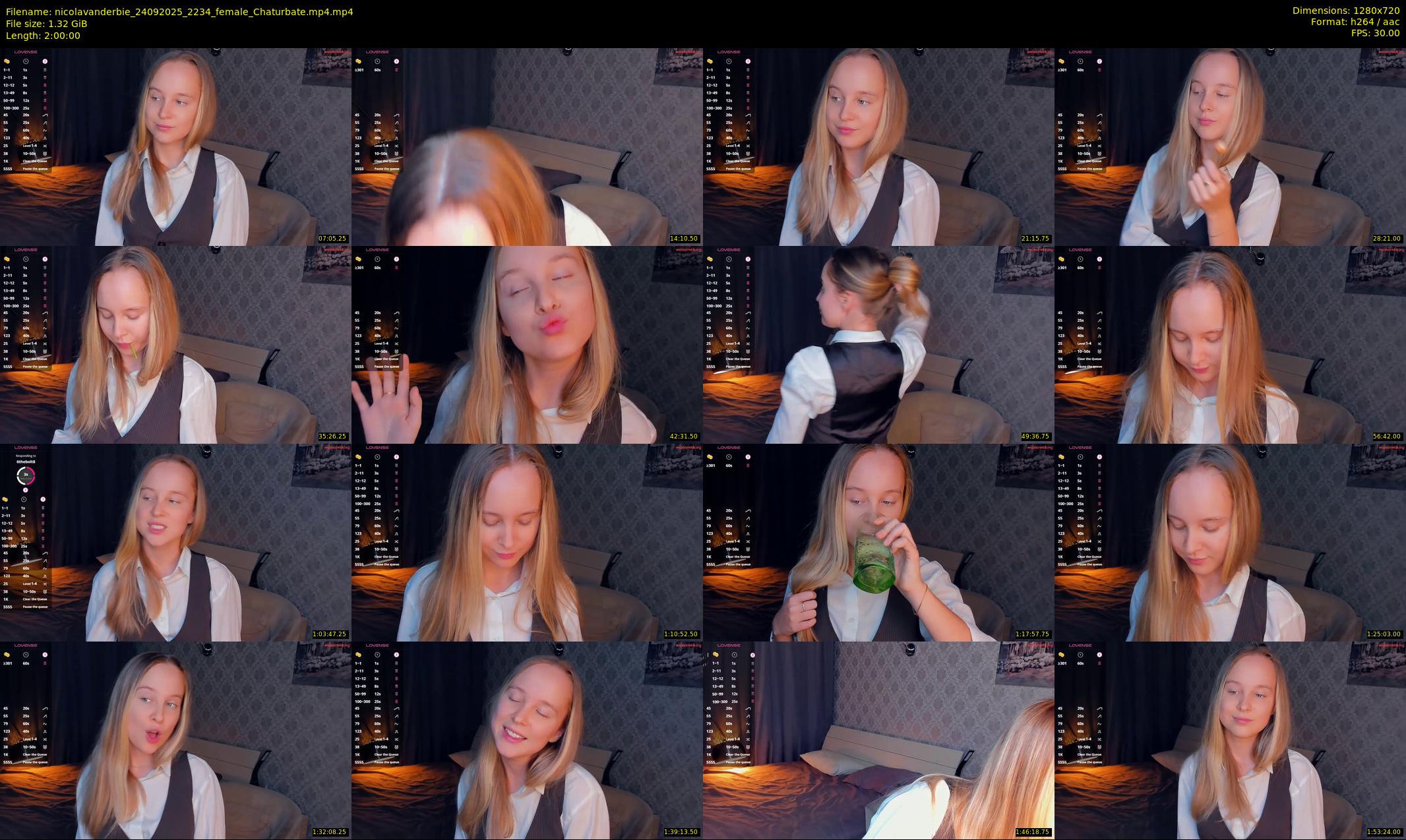 nicolavanderbie — 120 minute Chaturbate female cam show recording, 720p, Sep 24, 2025