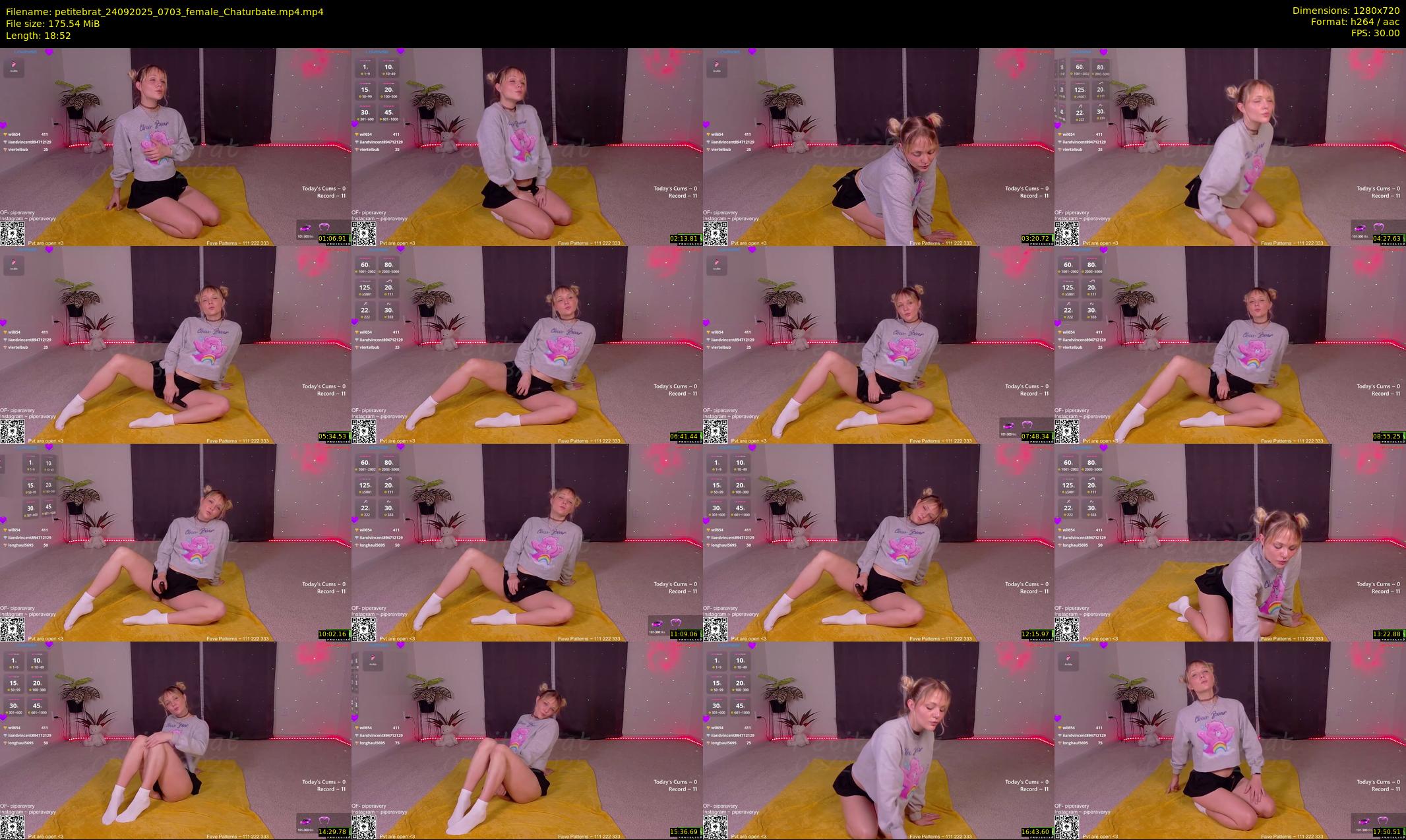 petitebrat — 19 minute Chaturbate female cam show recording, 720p, Sep 24, 2025