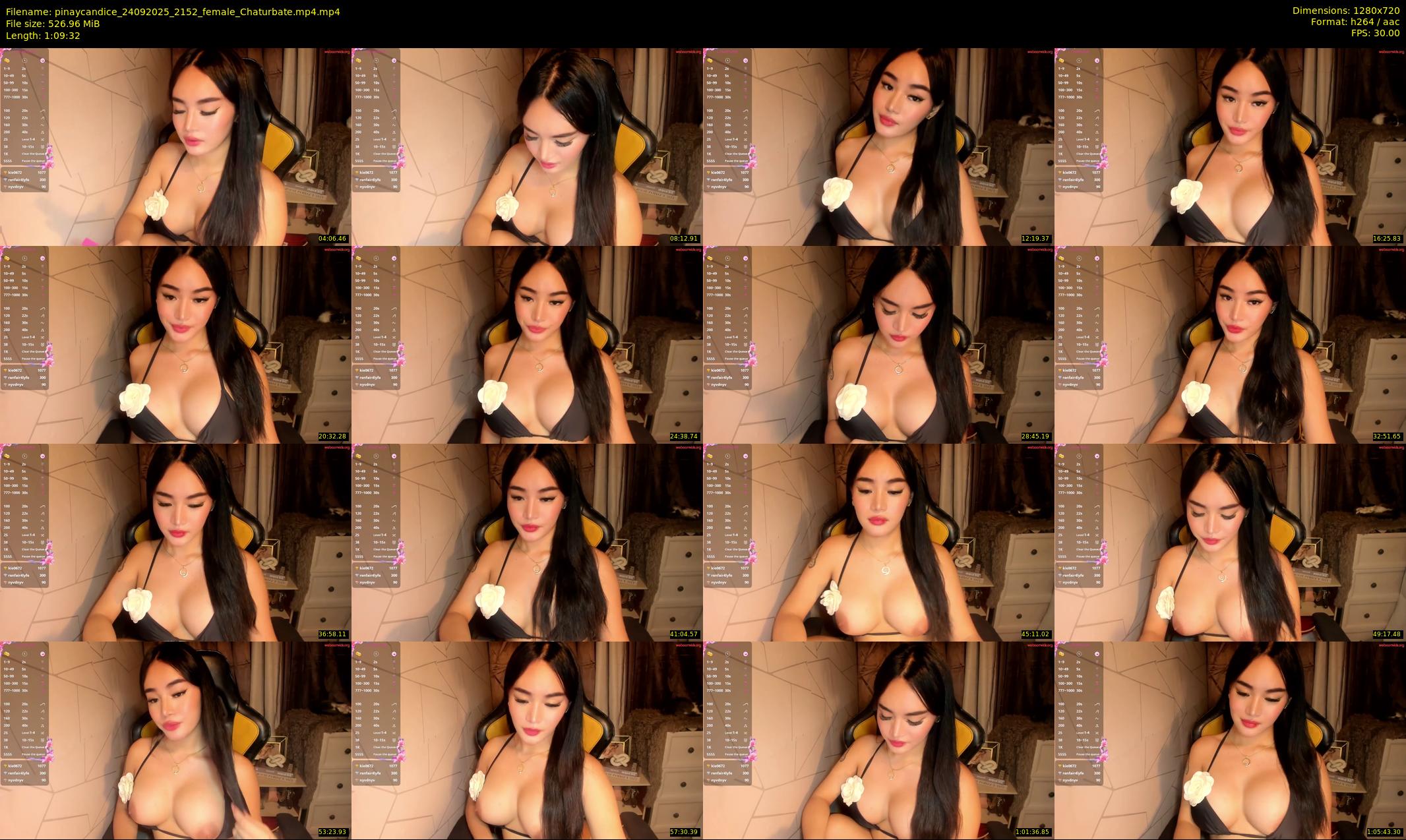 pinaycandice — 70 minute Chaturbate female cam show recording, 720p, Sep 24, 2025