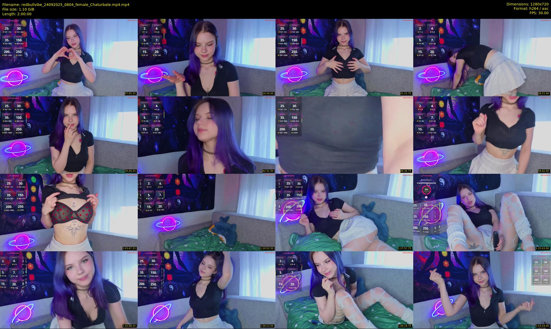 redbullvibe — 120 minute Chaturbate female cam show recording, 720p, Sep 24, 2025
