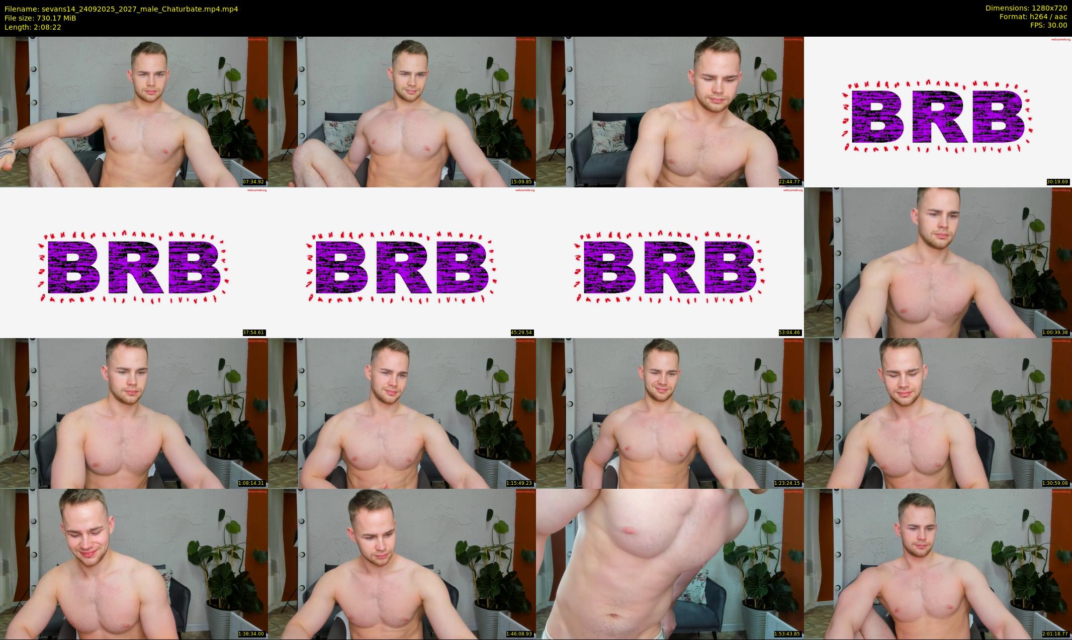 sevans14 — 129 minute Chaturbate male cam show recording, 720p, Sep 24, 2025