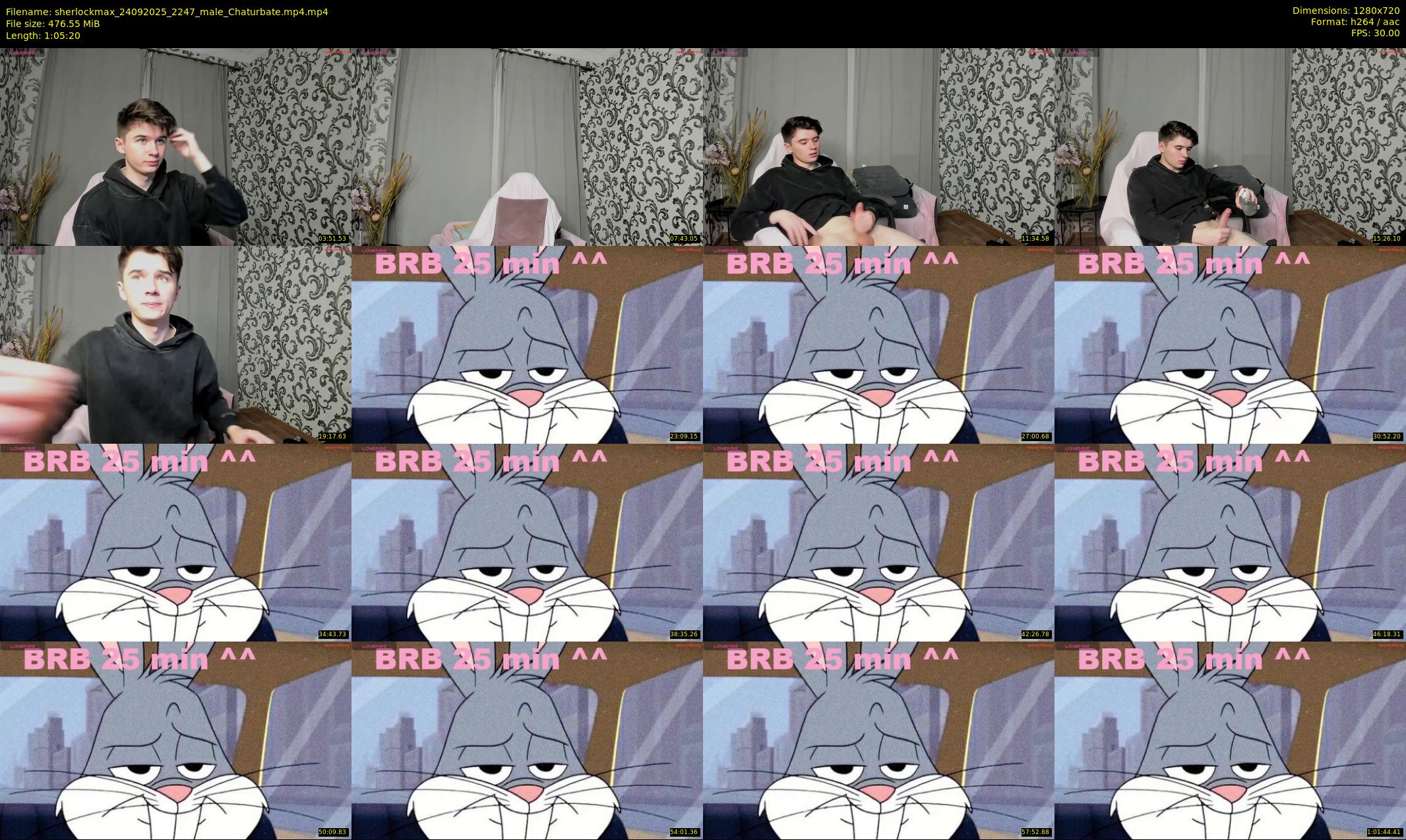 sherlockmax — 66 minute Chaturbate male cam show recording, 720p, Sep 24, 2025