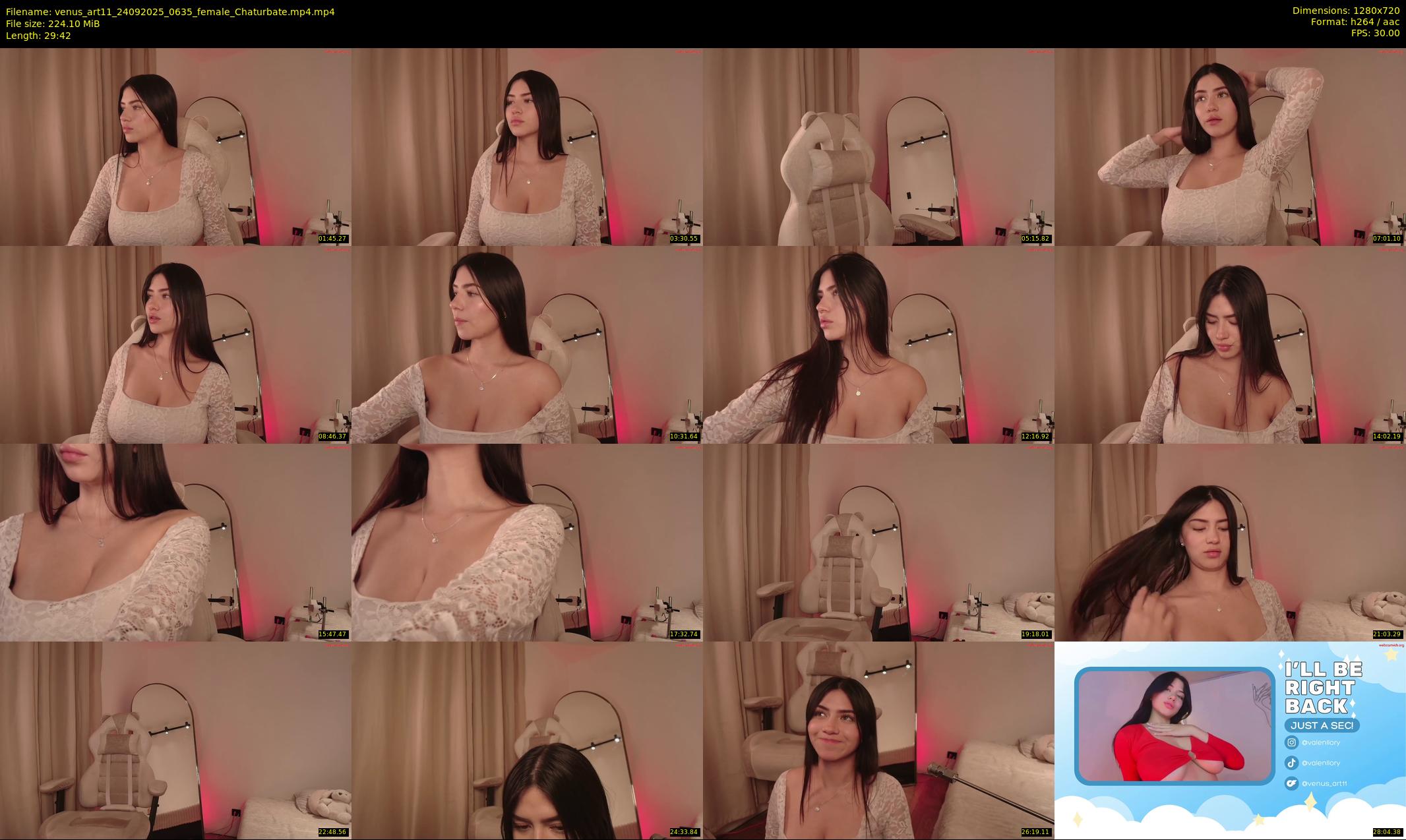 venus_art11 — 30 minute Chaturbate female cam show recording, 720p, Sep 24, 2025