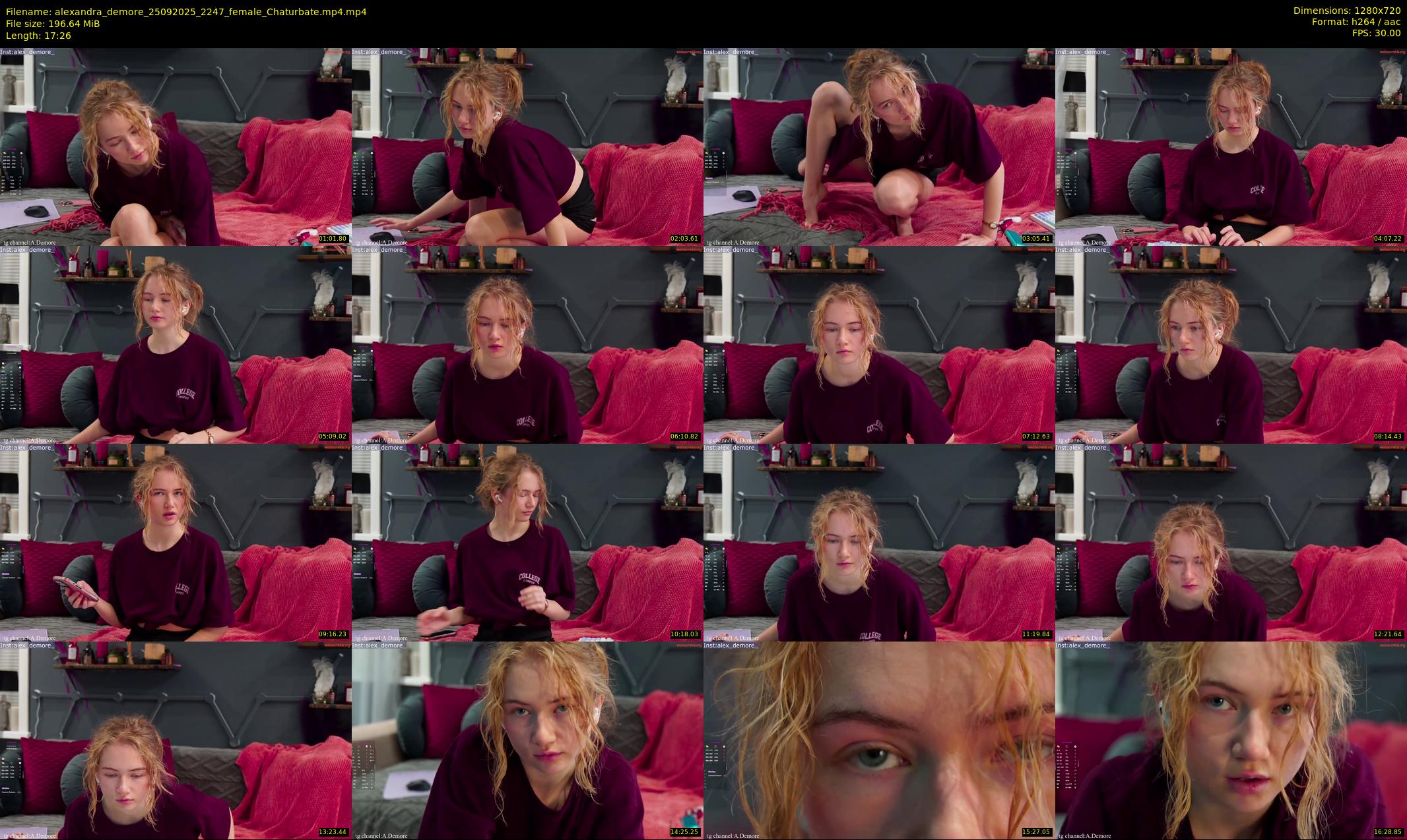 alexandra_demore — 18 minute Chaturbate female cam show recording, 720p, Sep 25, 2025