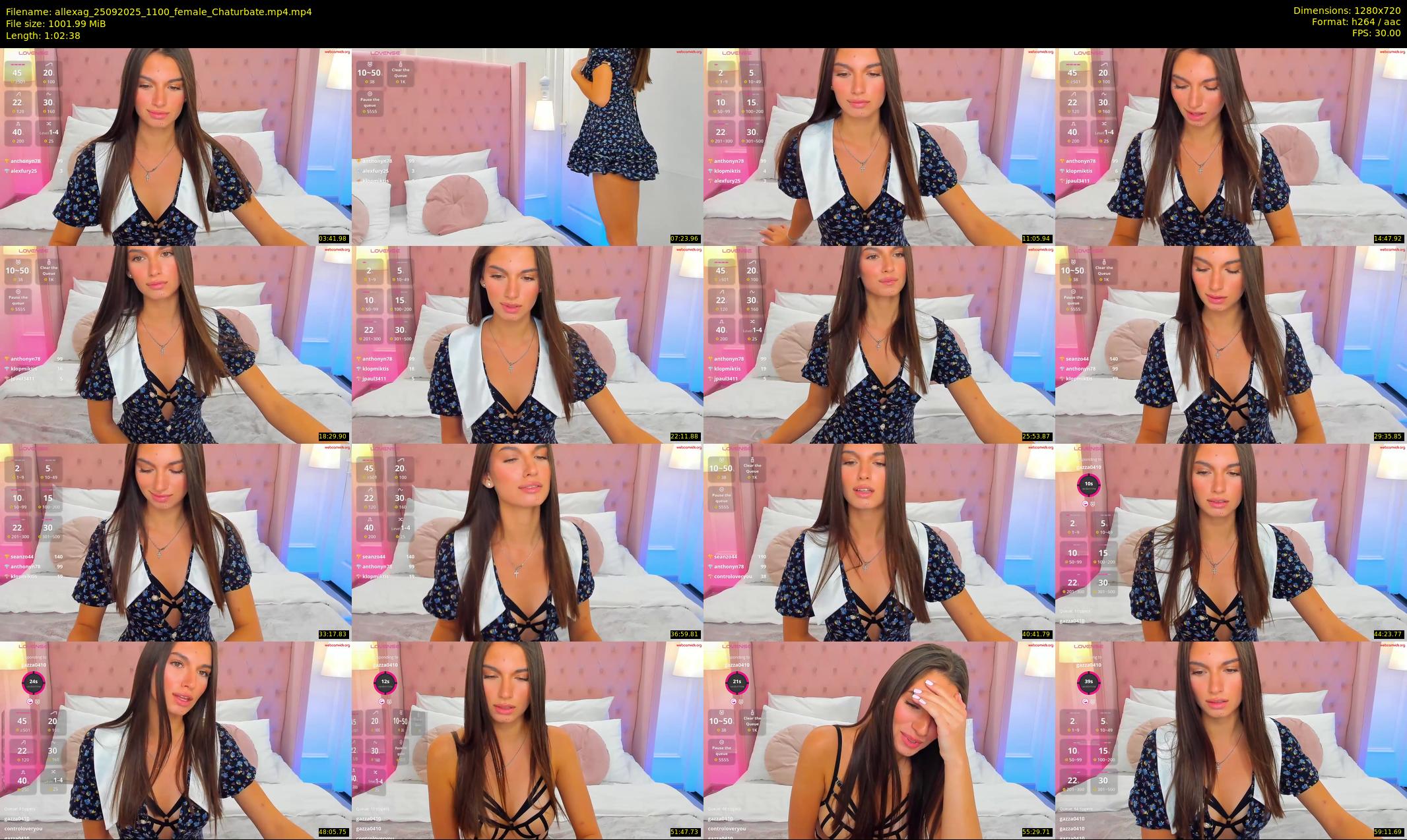 allexag — 63 minute Chaturbate female cam show recording, 720p, Sep 25, 2025