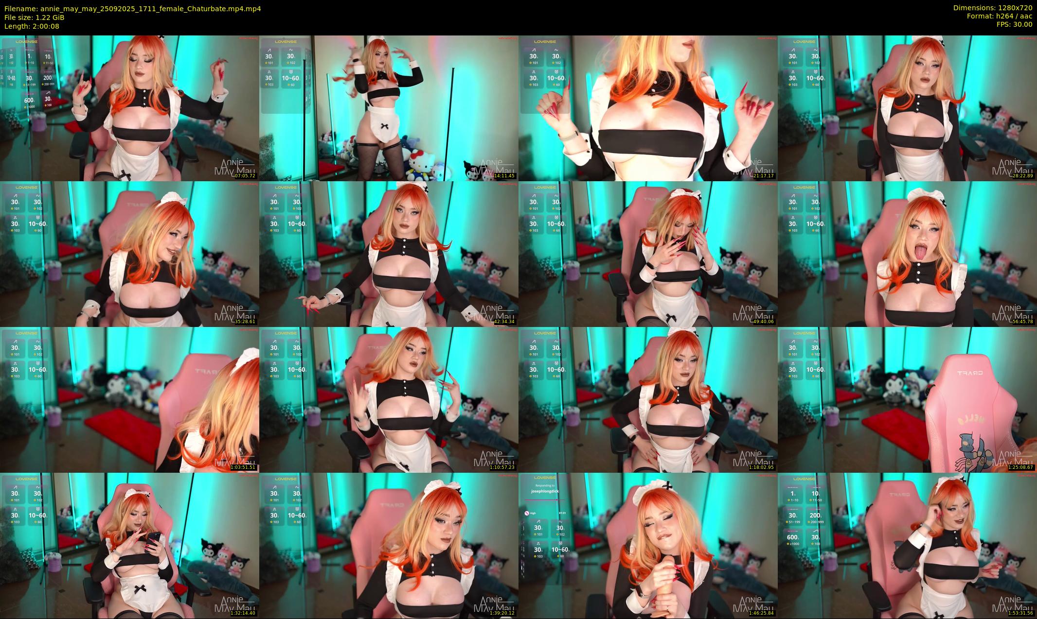 annie_may_may — 121 minute Chaturbate female cam show recording, 720p, Sep 25, 2025