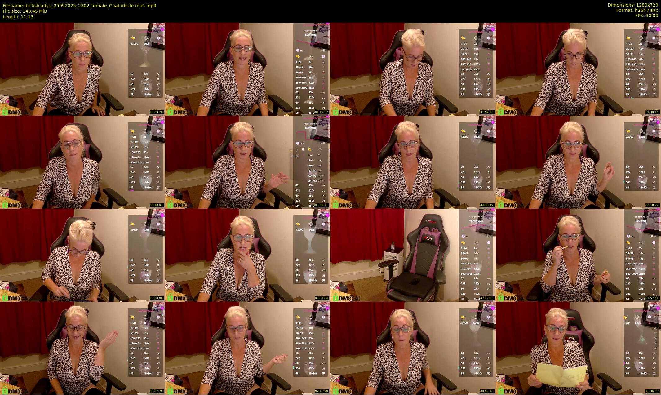britishladya — 12 minute Chaturbate female cam show recording, 720p, Sep 25, 2025