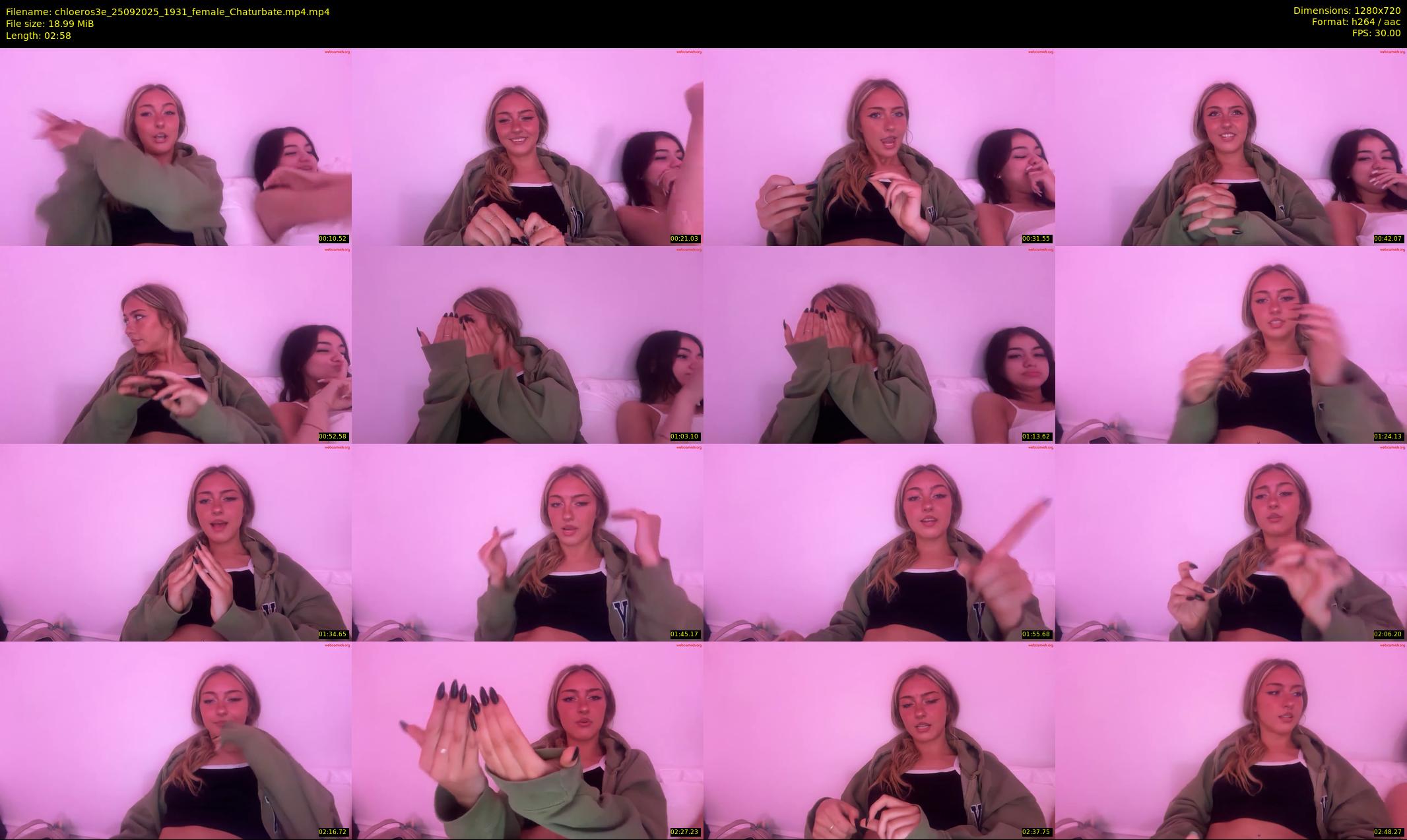 chloeros3e — 3 minute Chaturbate female cam show recording, 720p, Sep 25, 2025