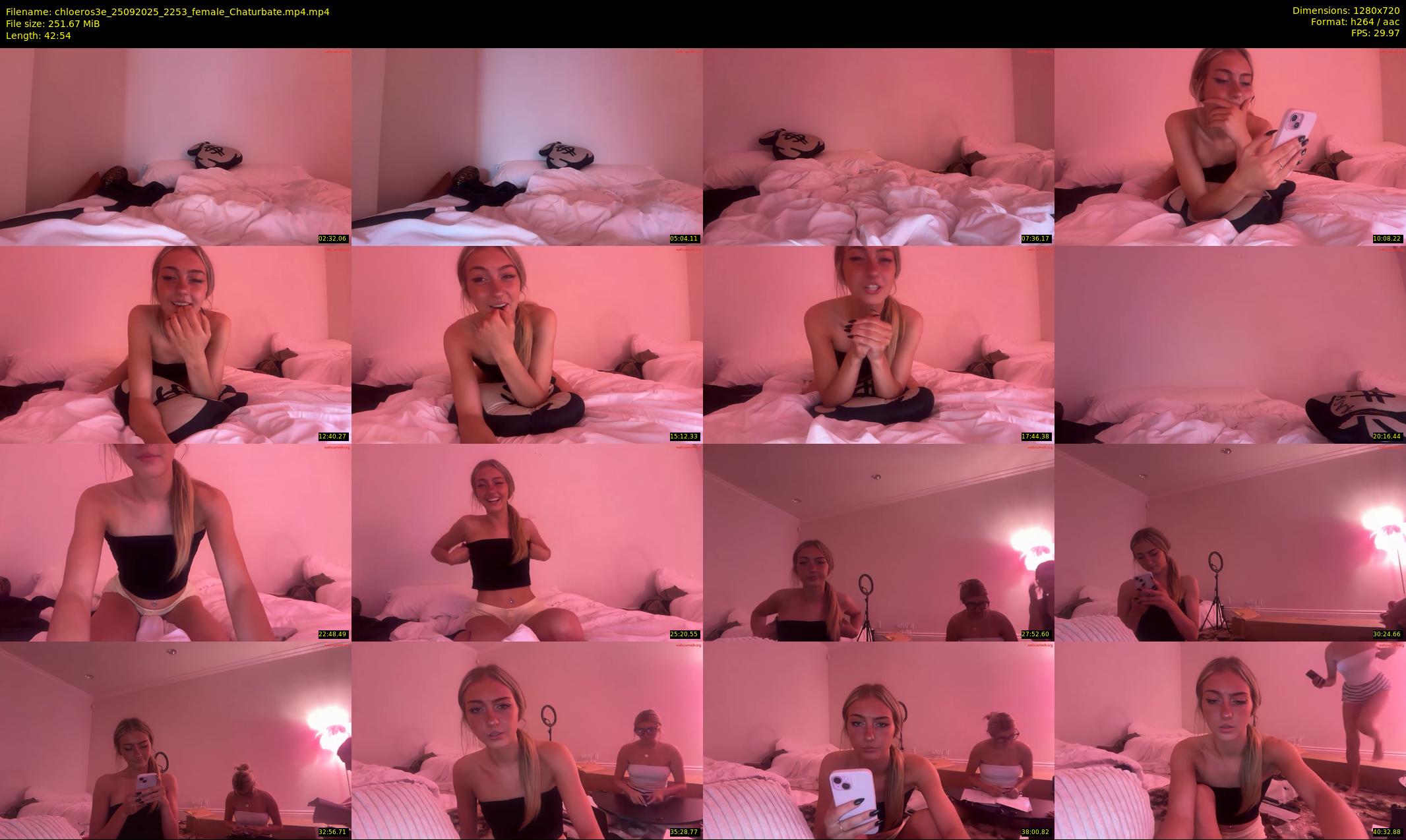 chloeros3e — 43 minute Chaturbate female cam show recording, 720p, Sep 25, 2025