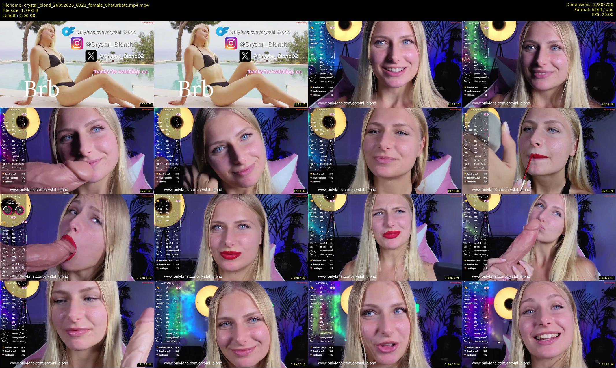 crystal_blond — 121 minute Chaturbate female cam show recording, 720p, Sep 26, 2025