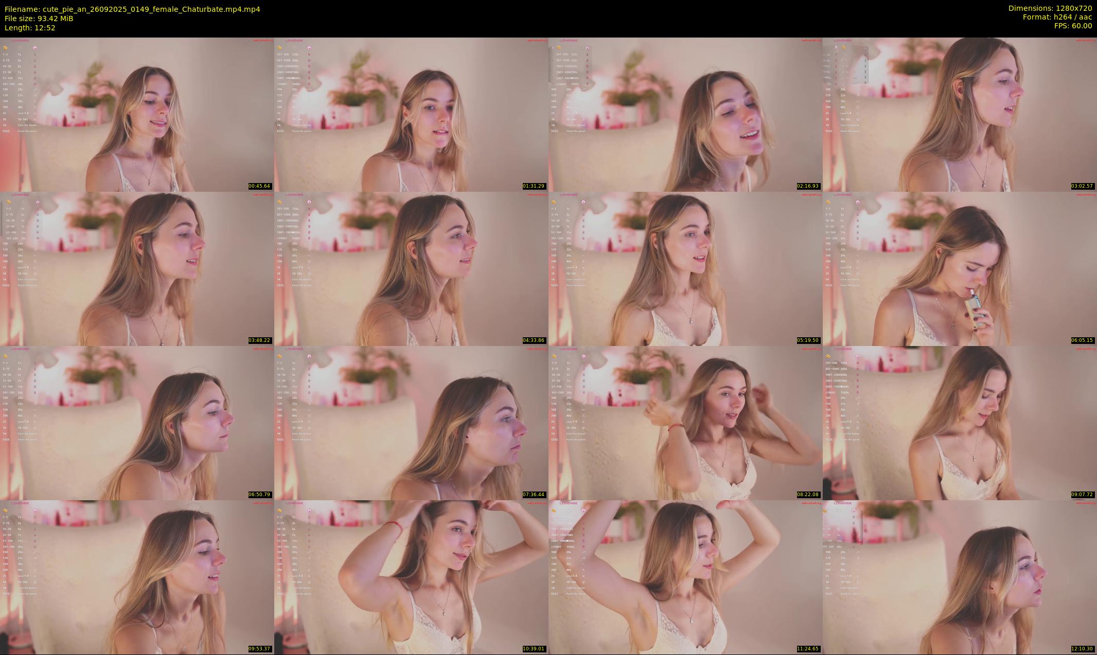 cute_pie_an — 13 minute Chaturbate female cam show recording, 720p, Sep 26, 2025