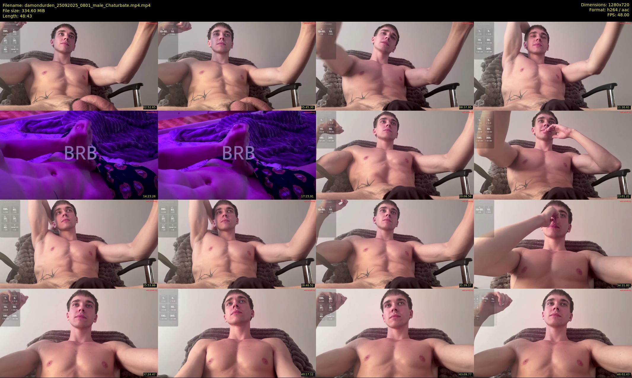 damondurden — 49 minute Chaturbate male cam show recording, 720p, Sep 25, 2025