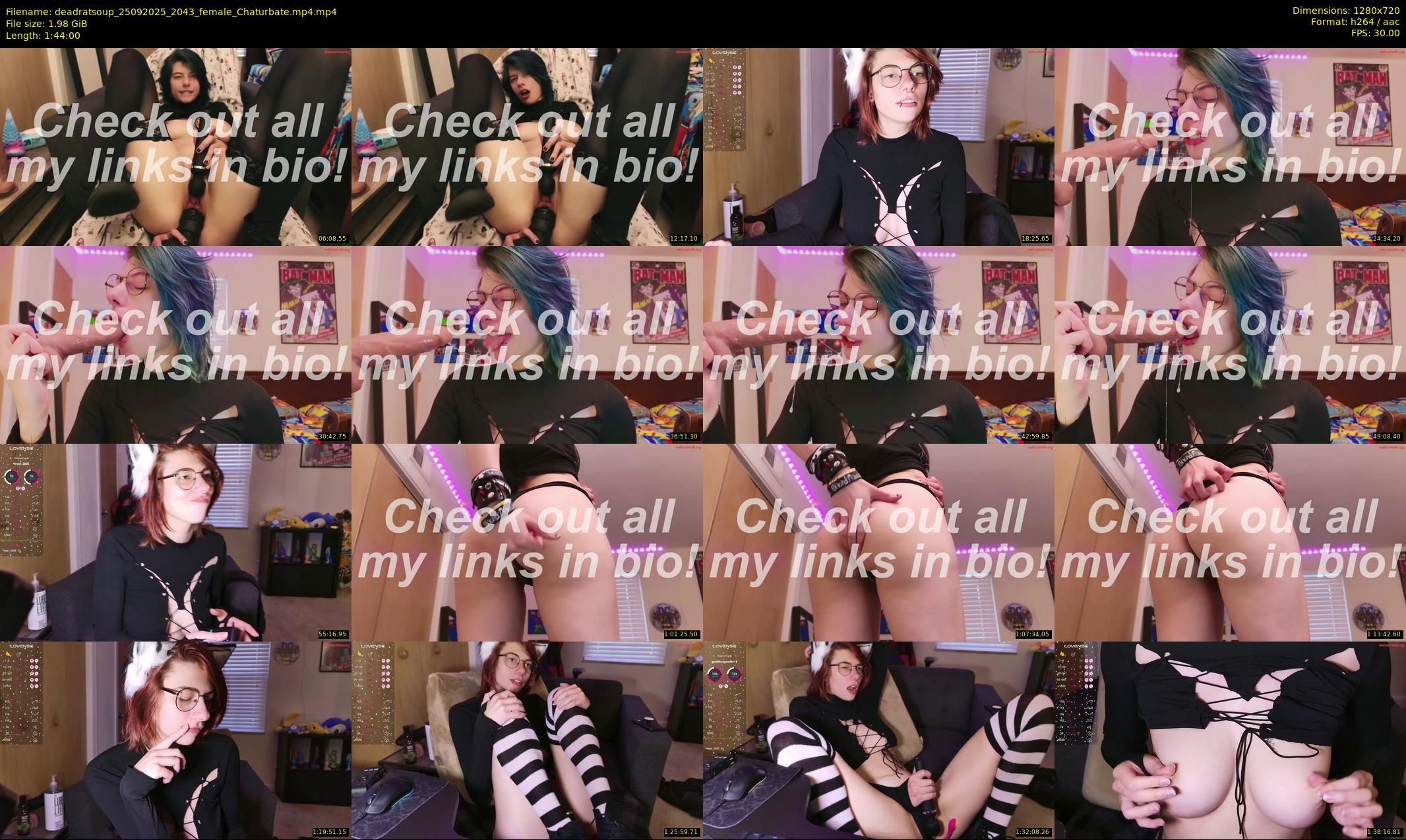 deadratsoup — 104 minute Chaturbate female cam show recording, 720p, Sep 25, 2025