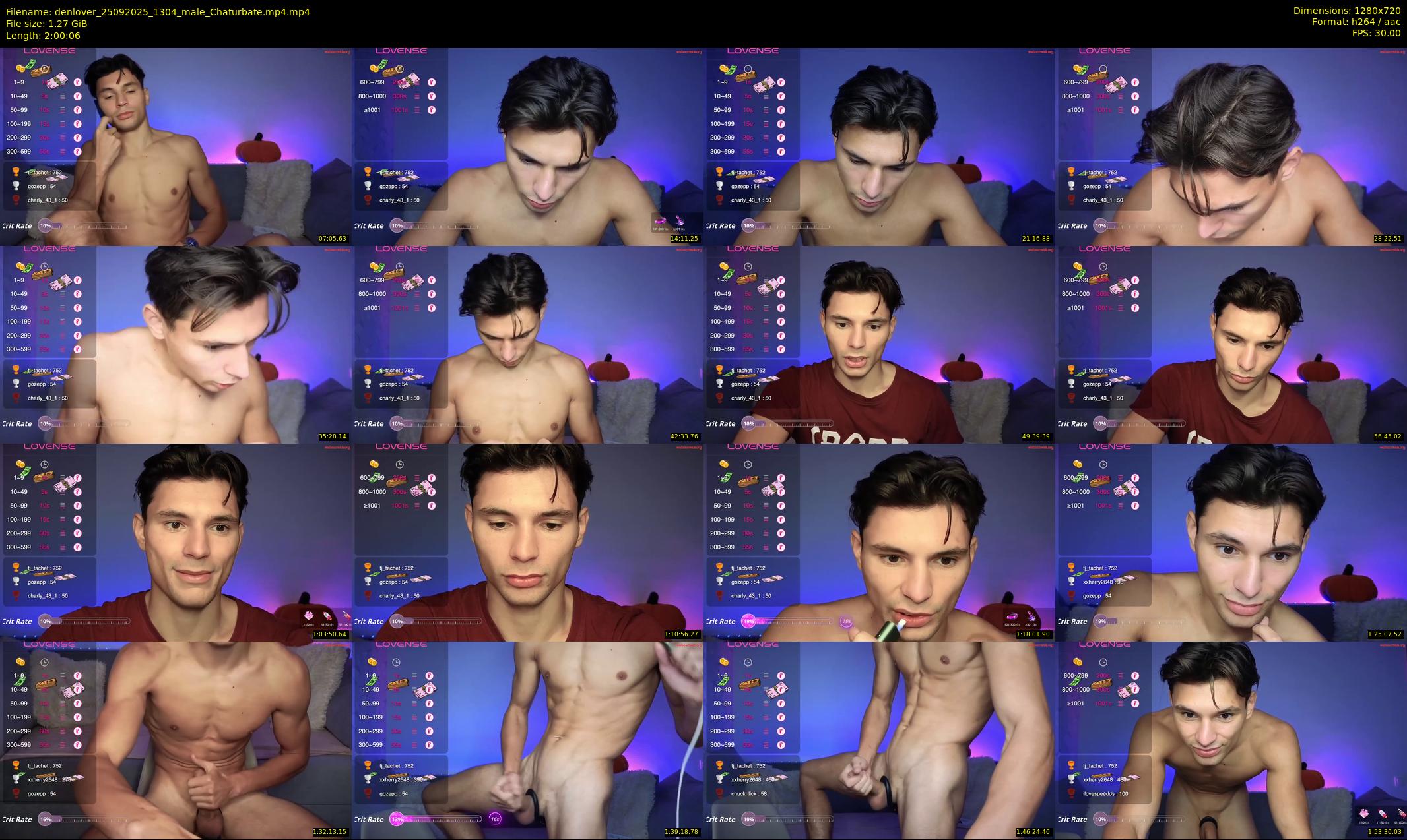denlover — 121 minute Chaturbate male cam show recording, 720p, Sep 25, 2025